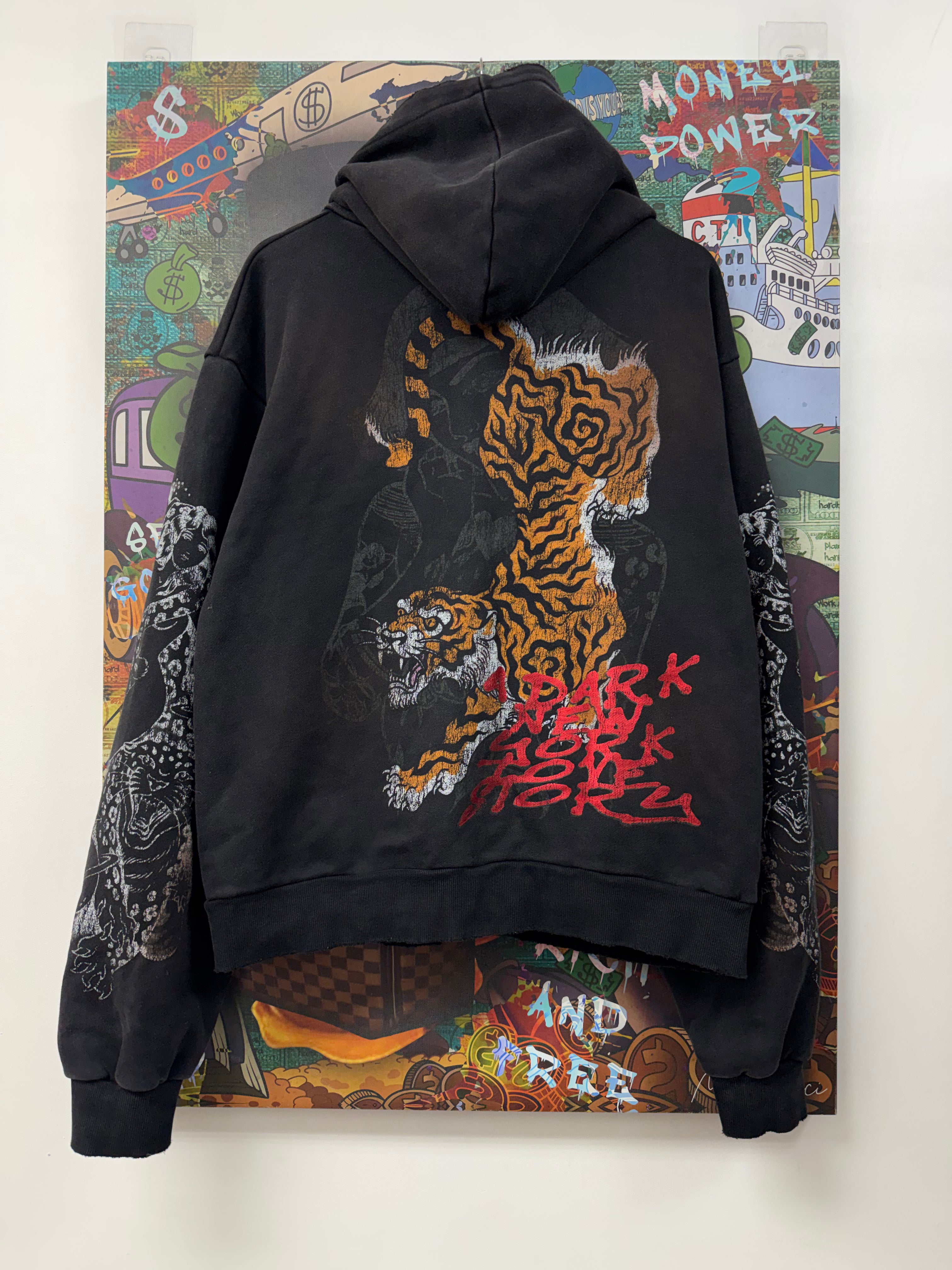 Lost Intricacy Brown Tiger Zip Up