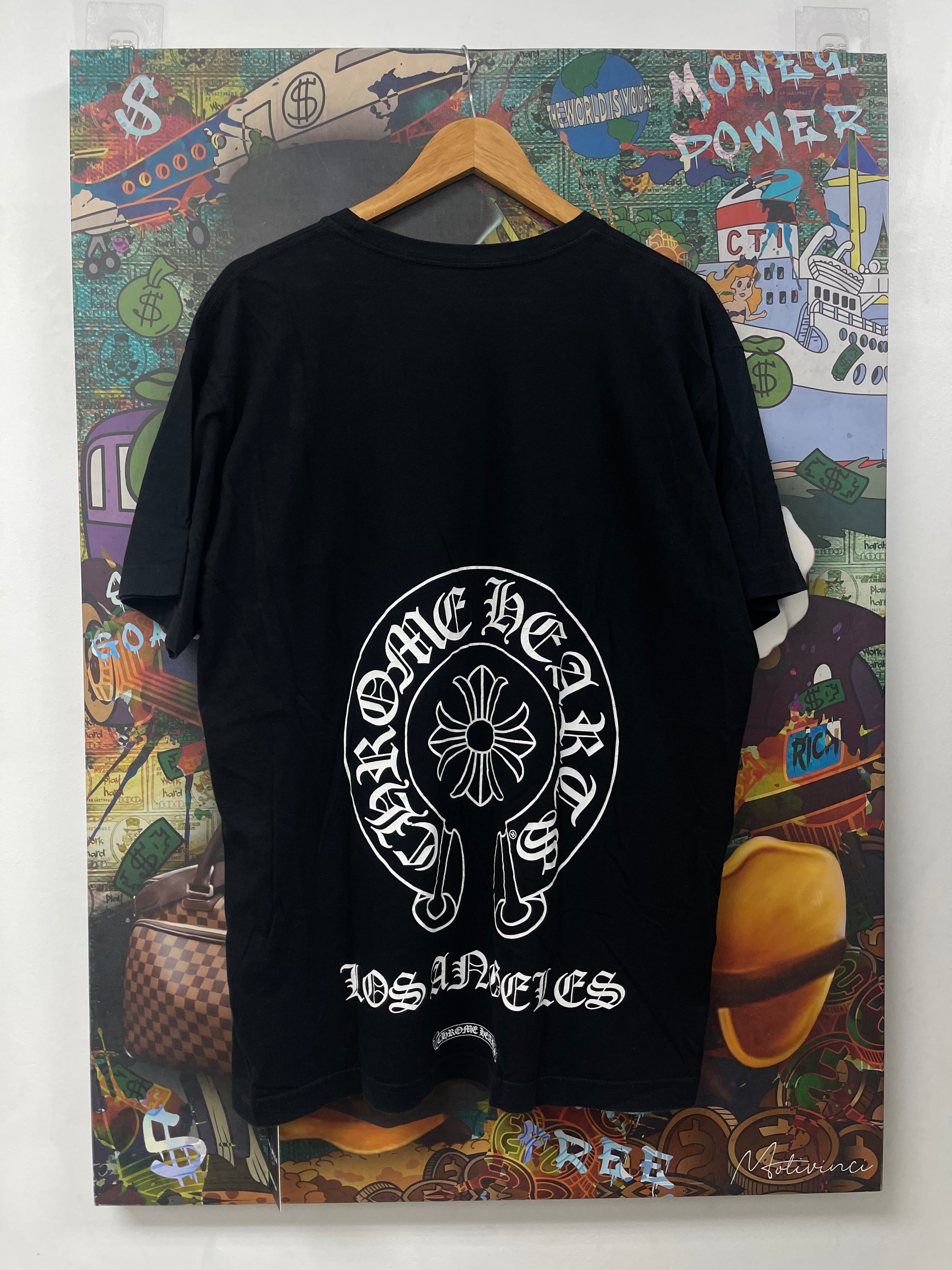Chrome  Hearts Black Los Angeles Horseshoe Tee