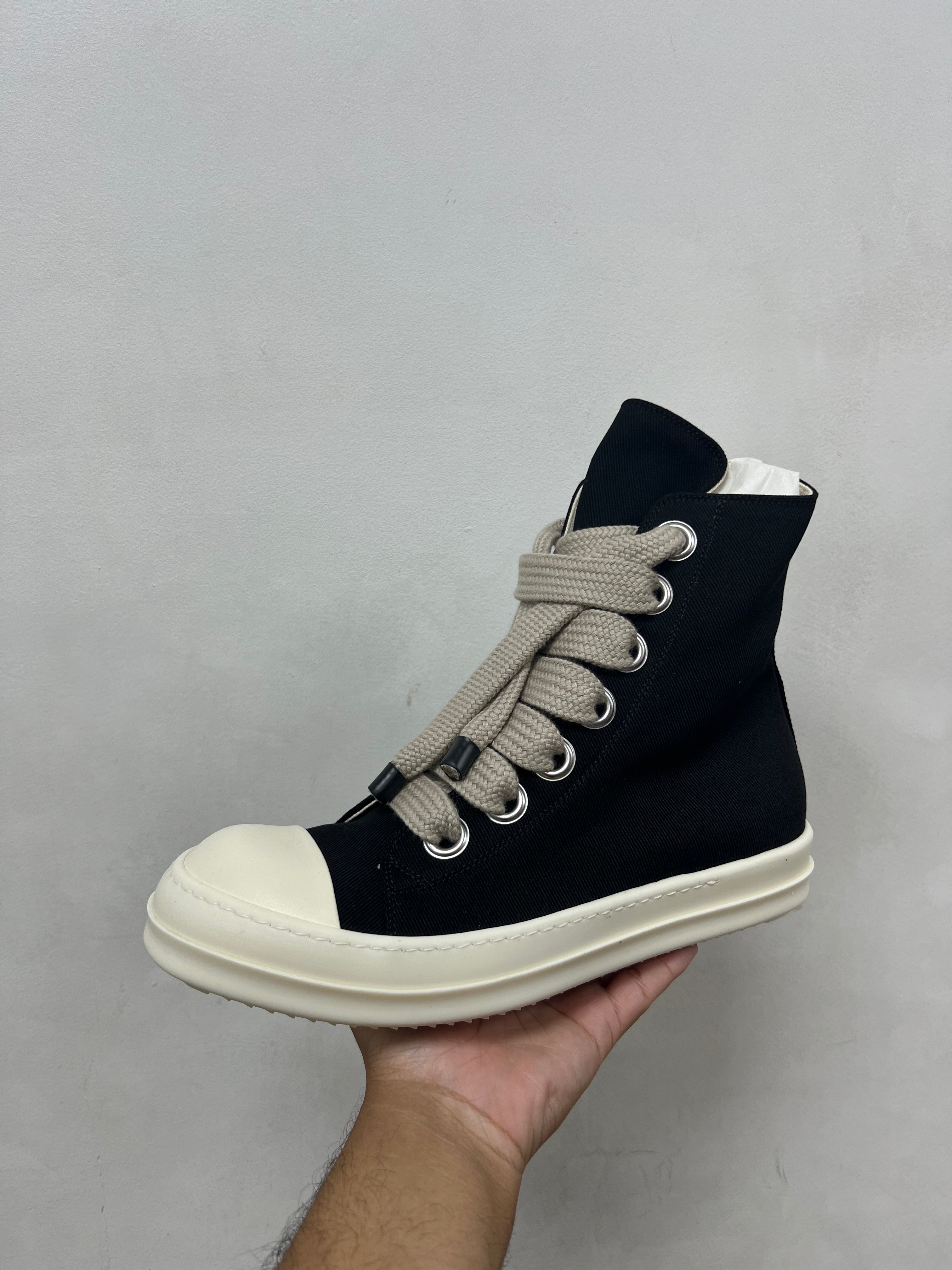 Rick Owens Black DRKSHDW Jumbo Lace Hi Sneakers