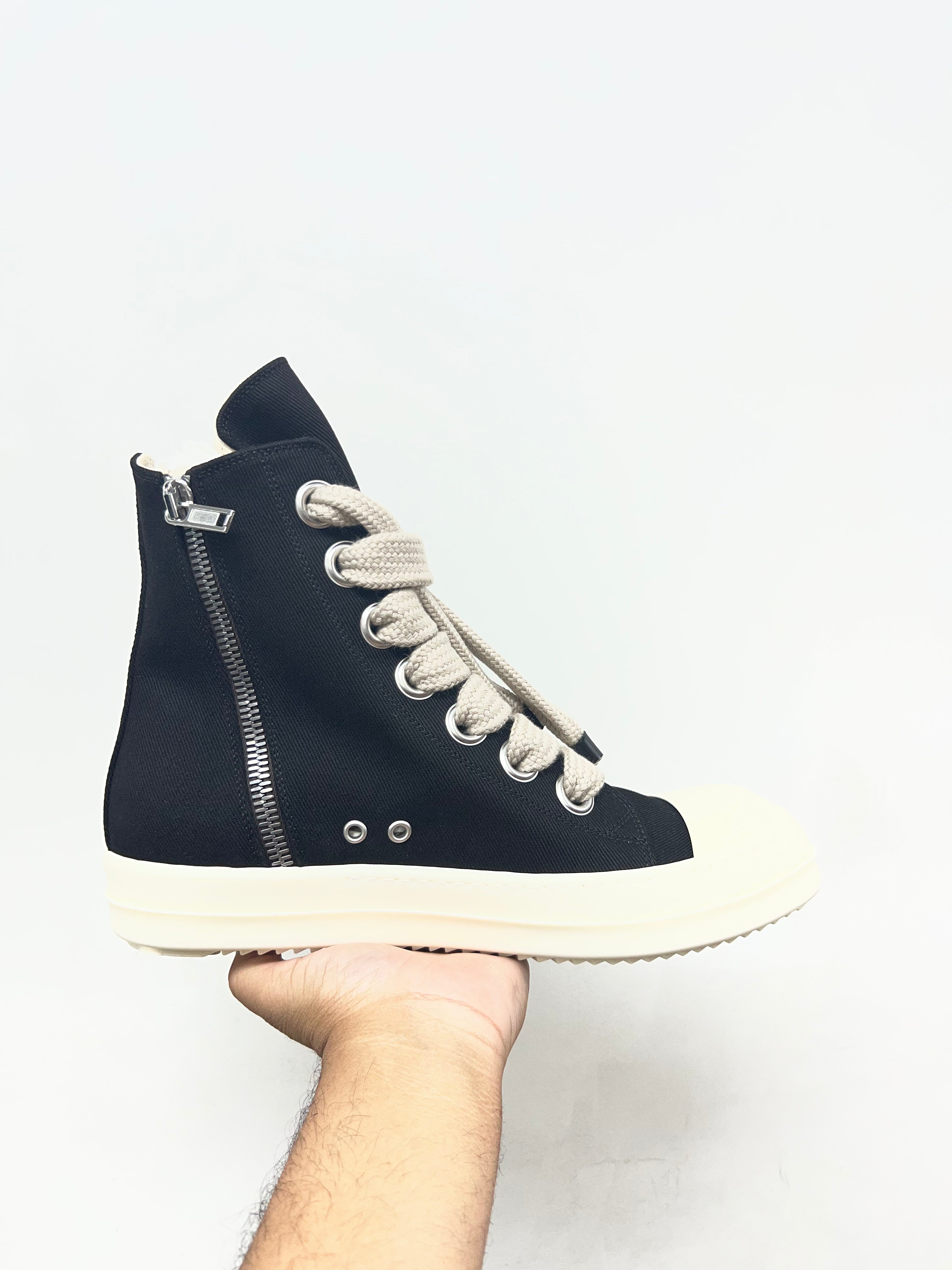 Rick Owens Black DRKSHDW Jumbo Lace Hi Sneakers