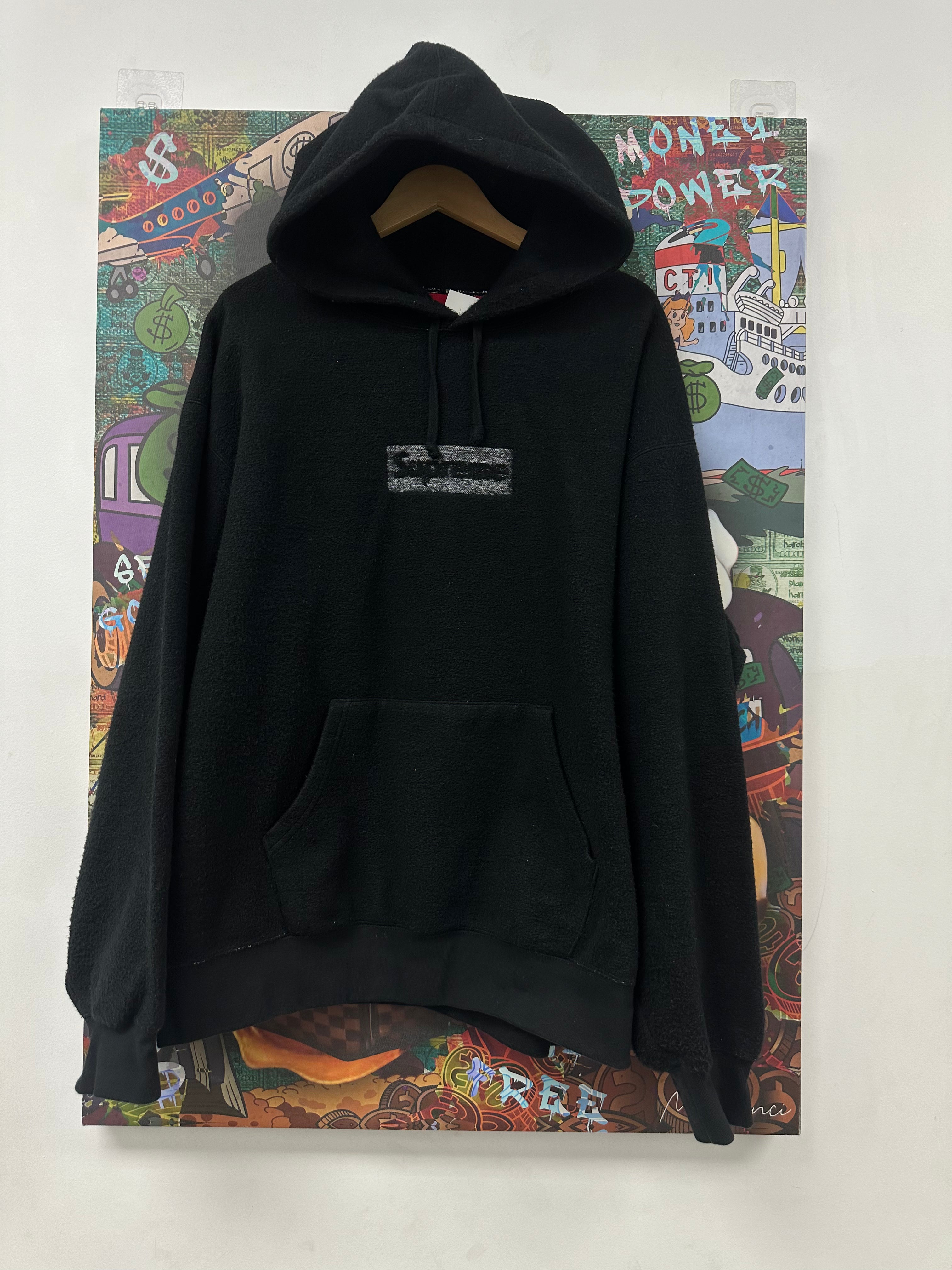 Supreme Inverse Box Logo Hoodie Black Like New XL