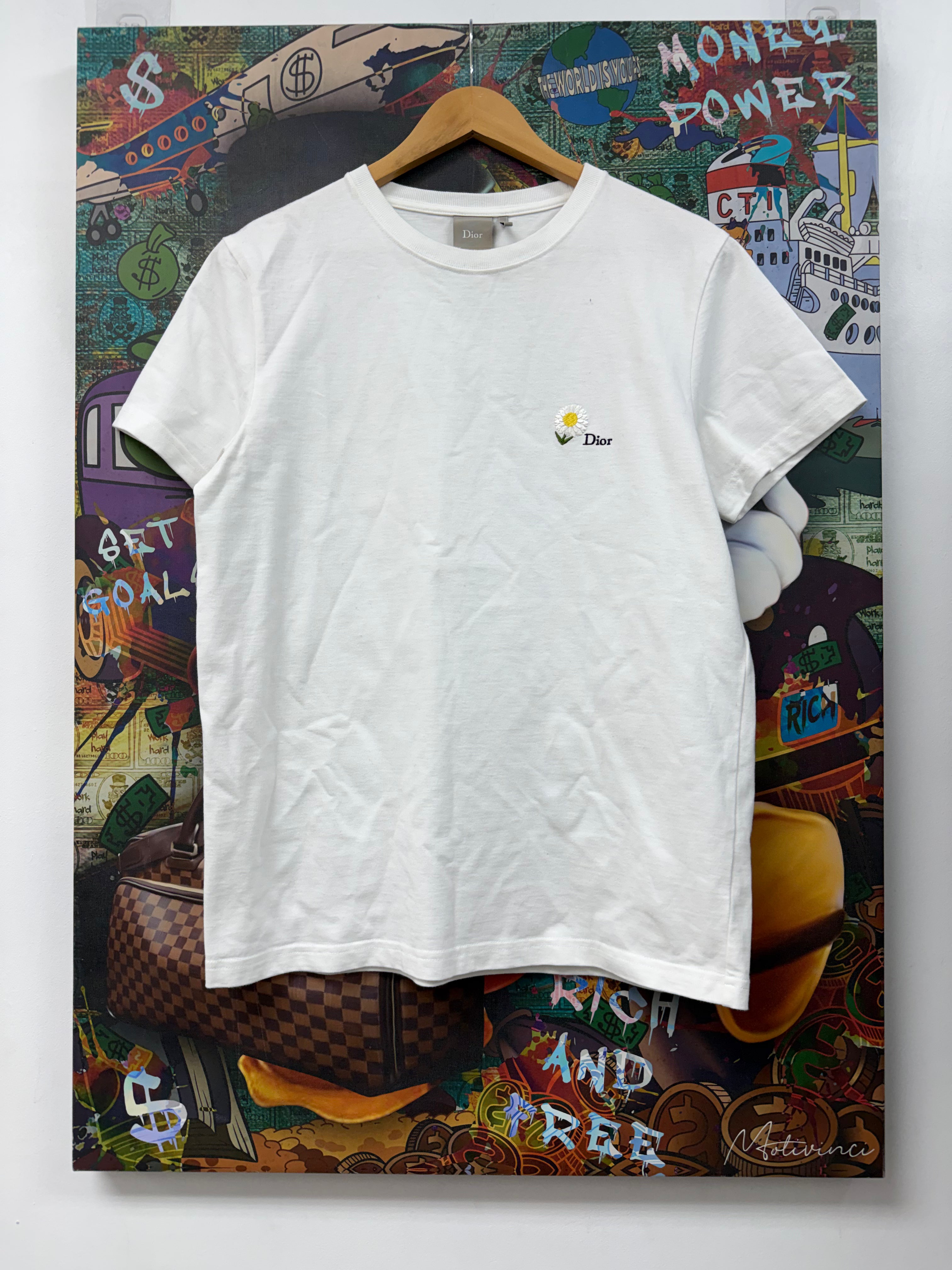 Dior White Sunflower Tee