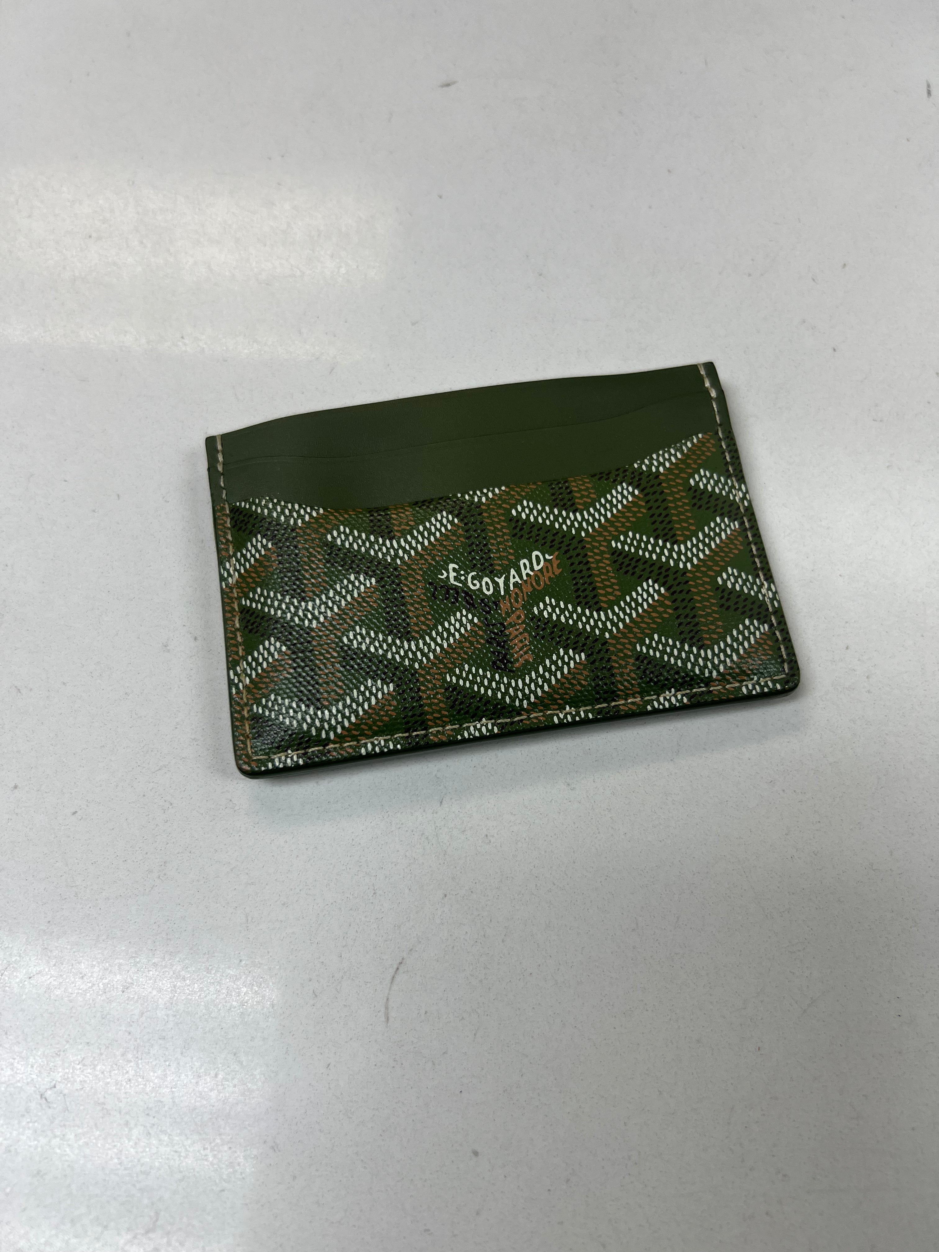 Goyard Olive Saint Sulpice Card Holder Accessories