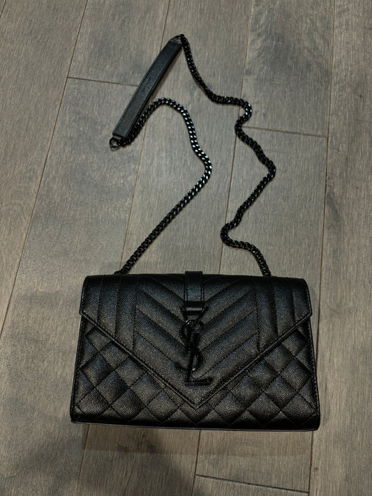 YSL Envelope Bag Black Black ($2750 Retail) Used OSFM N/A