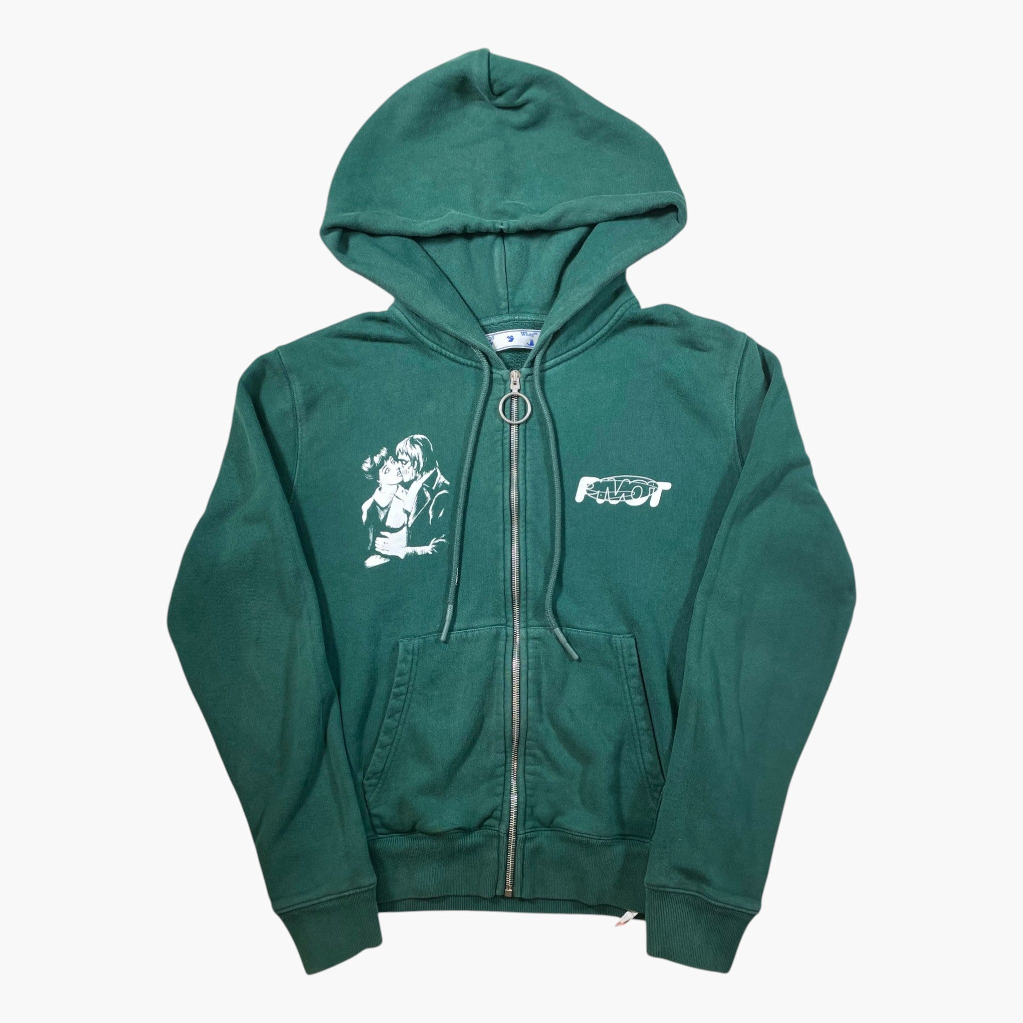 Off White Frankenstein Green & White Zip Up