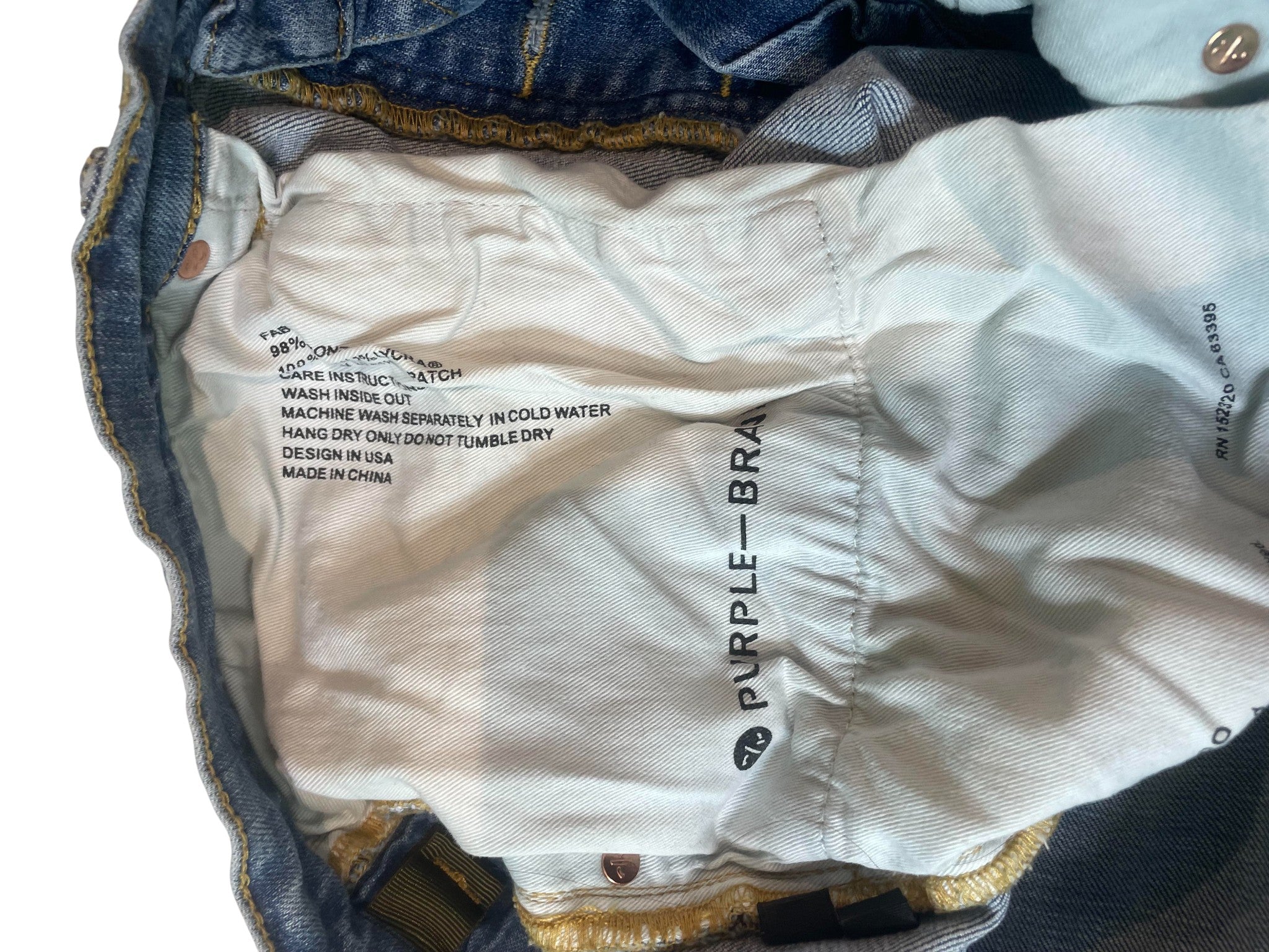 Purple Brand Light Wash Ripped Jeans