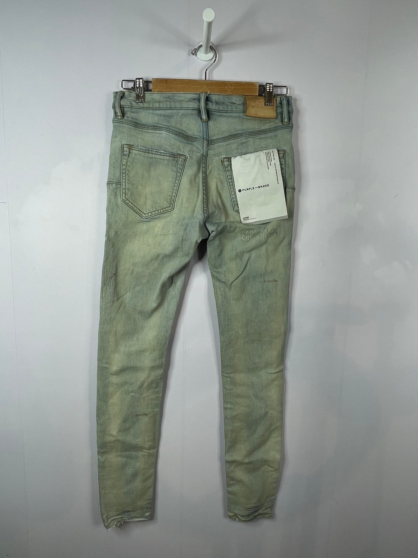 Purple Brand Vintage Wash Splatter Blue Jeans