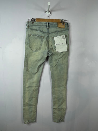 Purple Brand Vintage Wash Splatter Blue Jeans