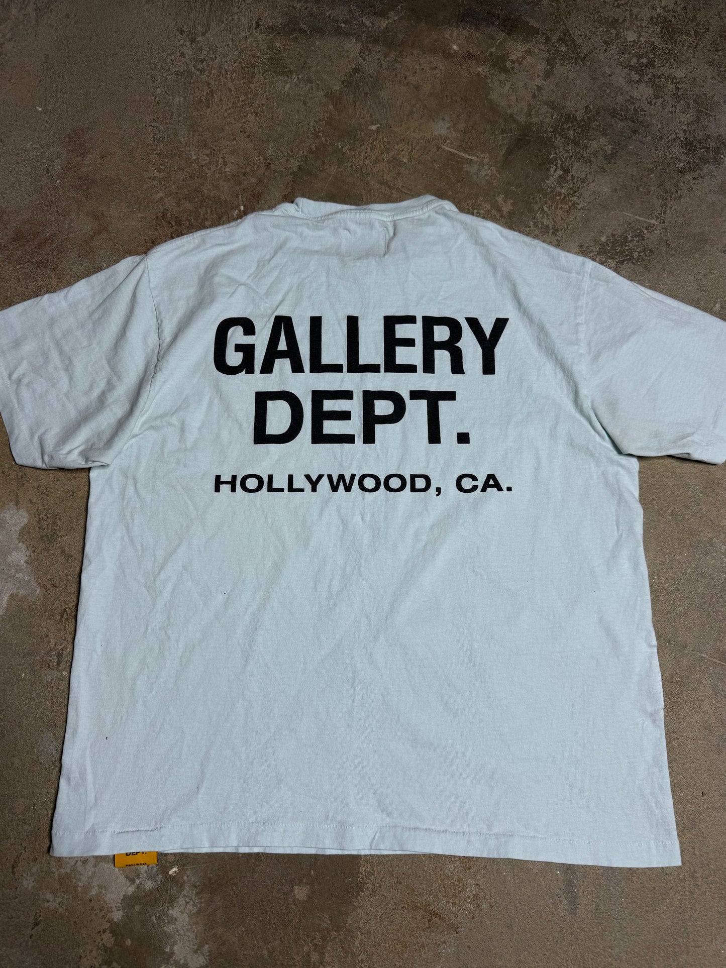 Gallery Dept Tee Baby Blue Splatter Used Large