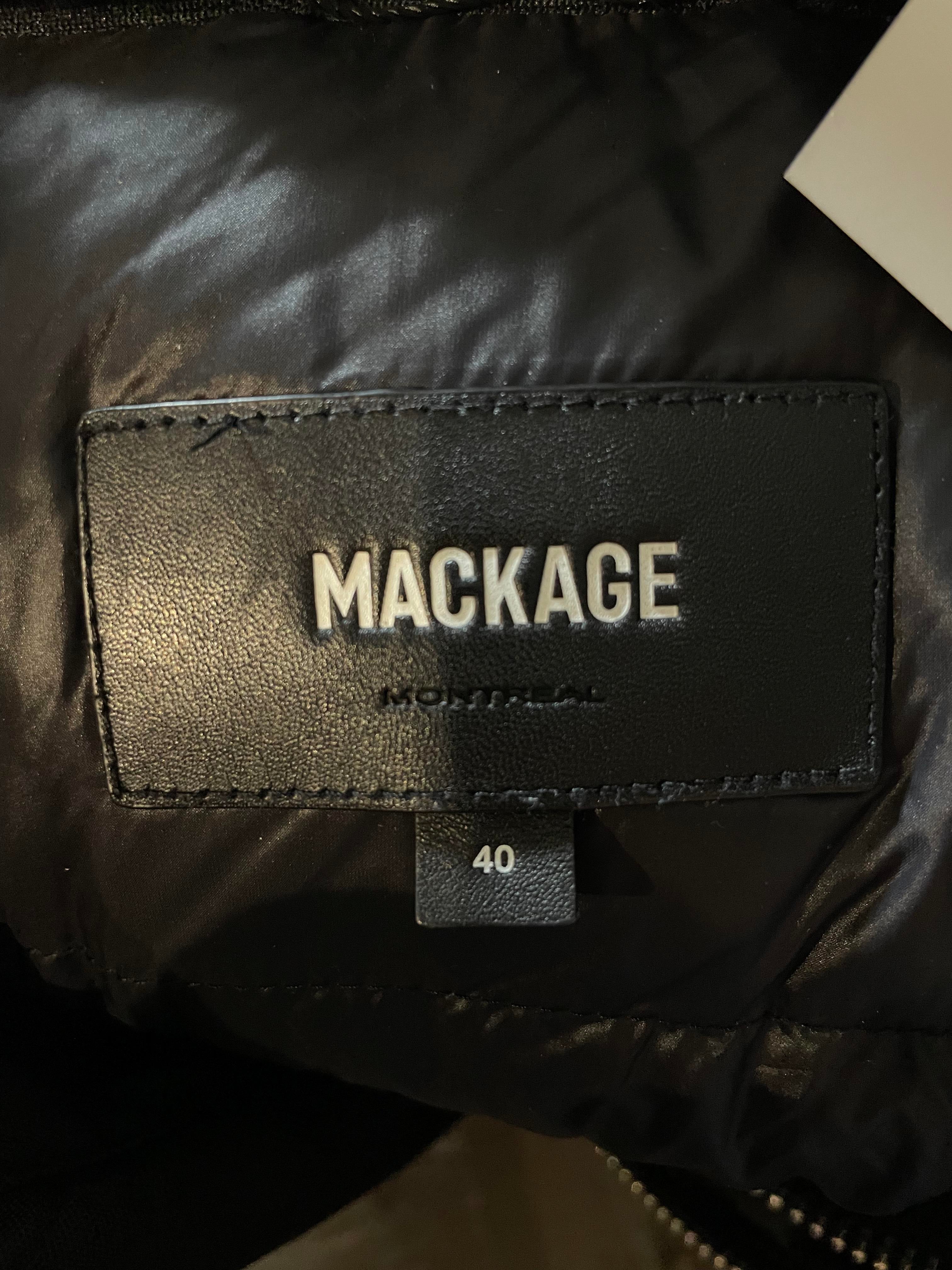 Mackage Black Fur Black Bomber Jacket
