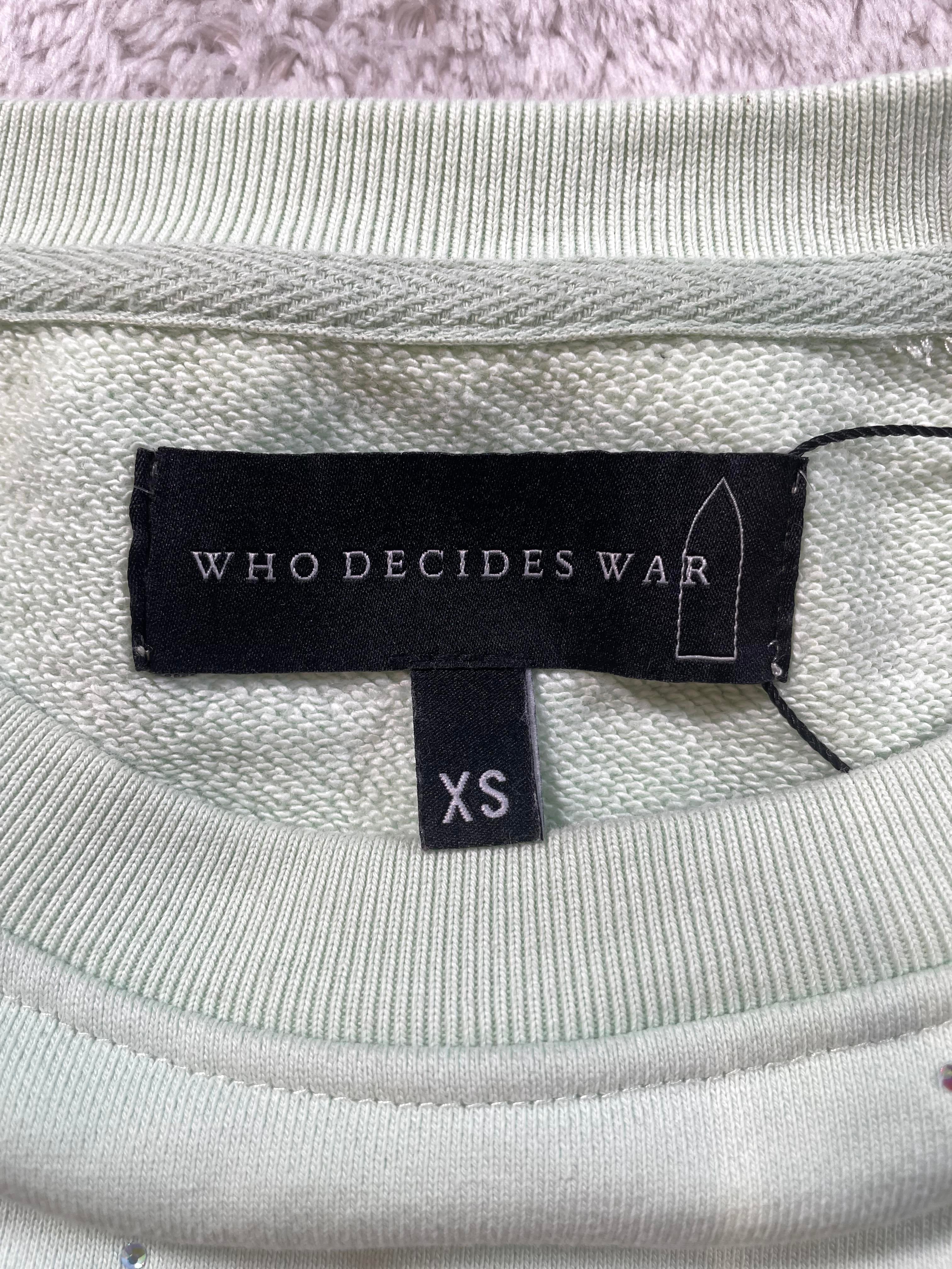 Who Decides War Ice Mint & Baby Blue Crewneck