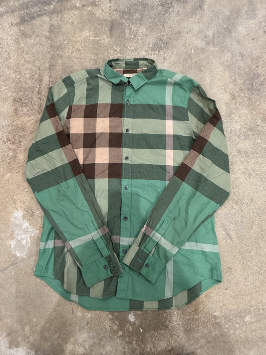 Burberry Button Up Green Large Used