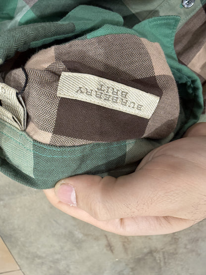 Burberry Button Up Green Large Used