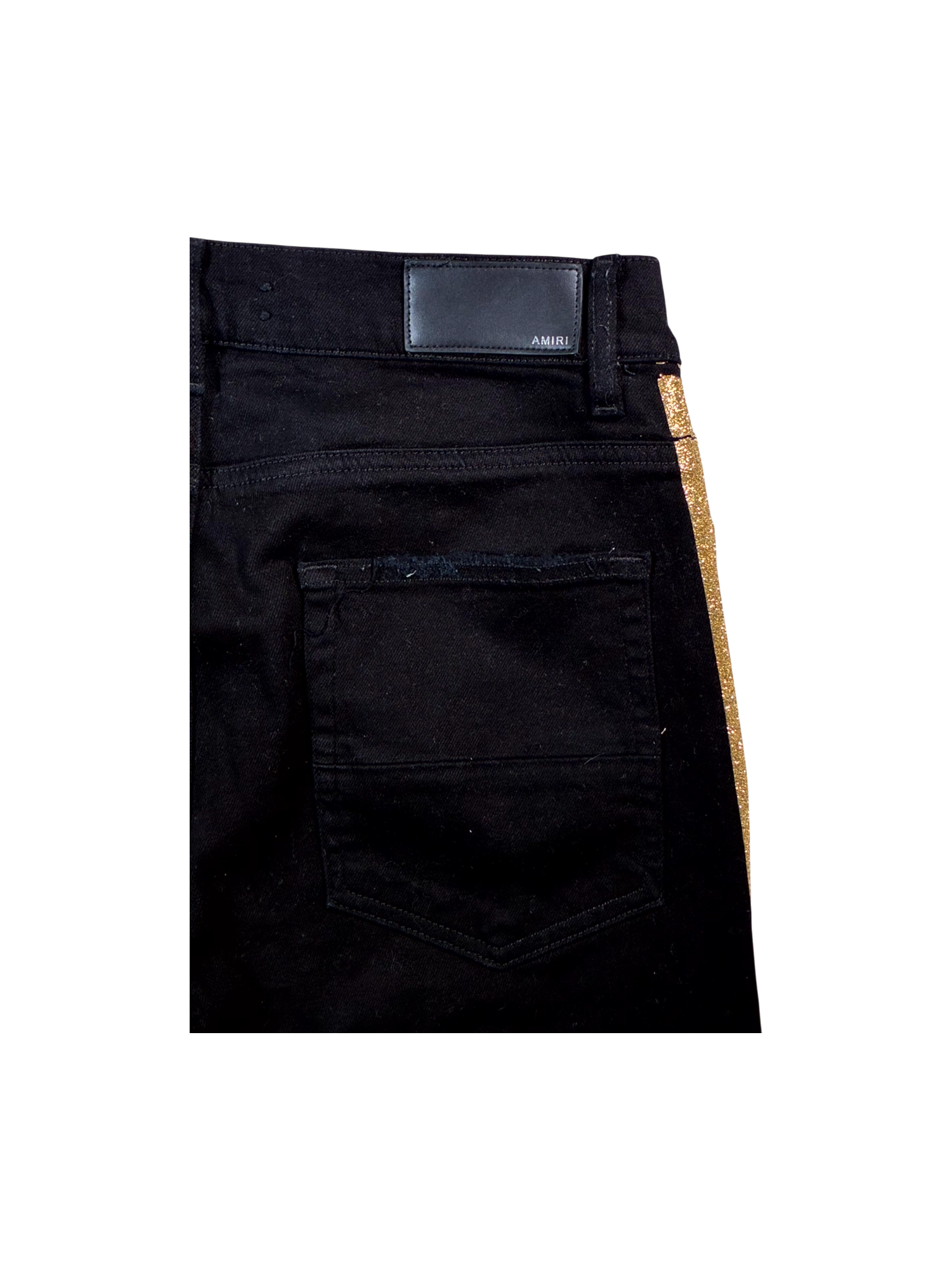 Amiri Thrasher Gold Stripe Jeans