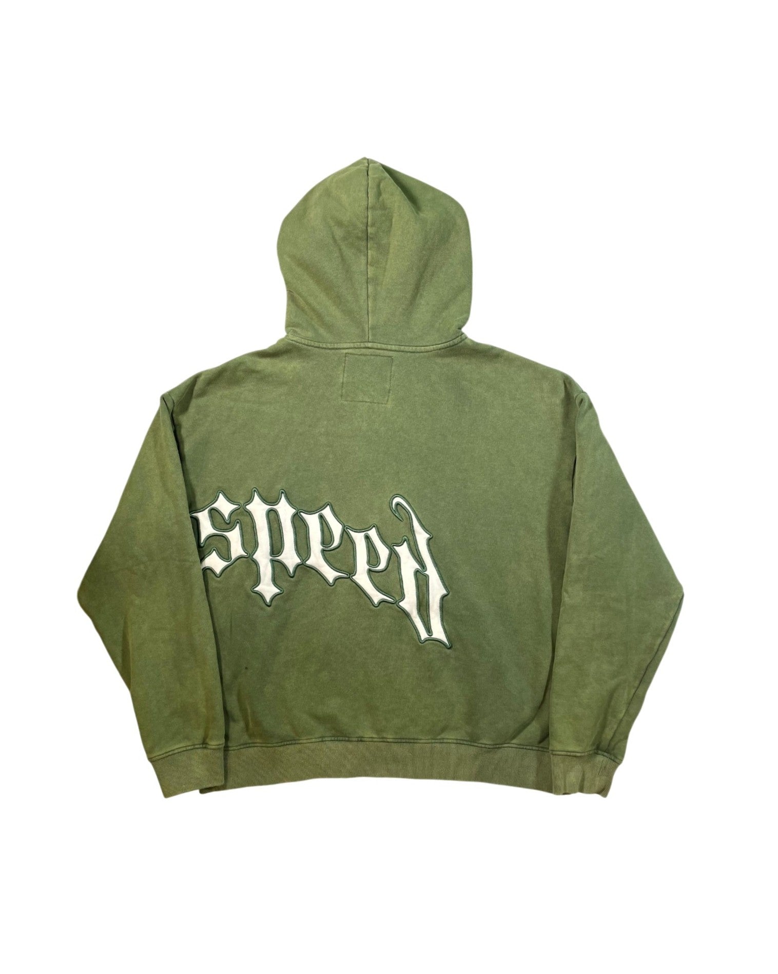 Godspeed OG Logo Zip Up Olive & Cream Hoodie
