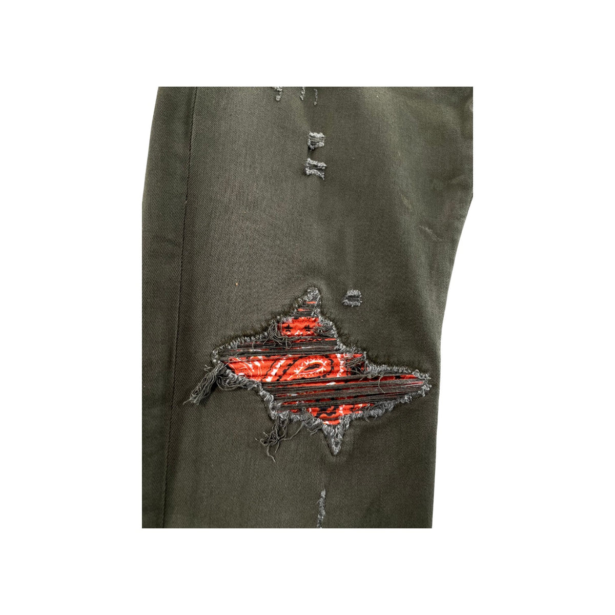 Amiri Patch Olive & Orange Jeans