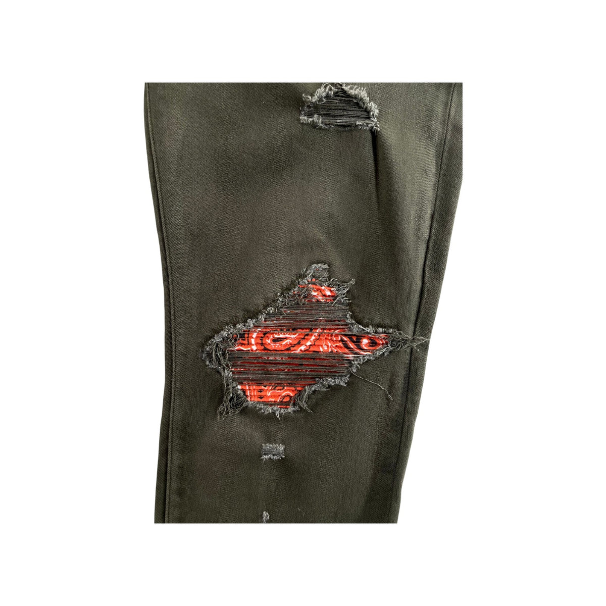 Amiri Patch Olive & Orange Jeans