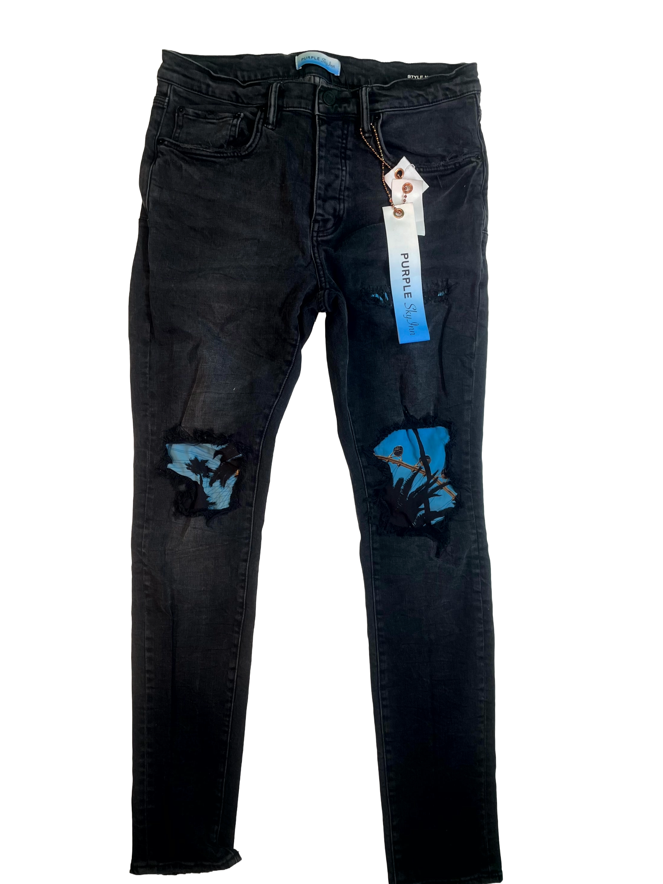 Purple Brand Patchwork Black Wash & Blue Jeans