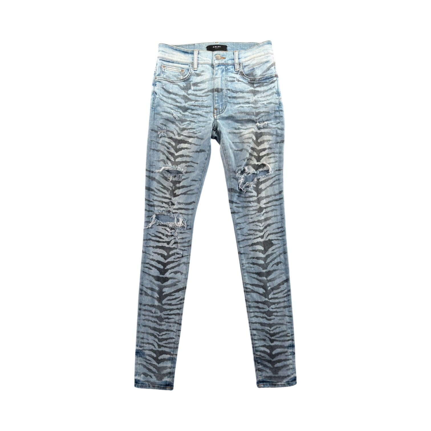 Amiri Cheetah Light Wash Jeans