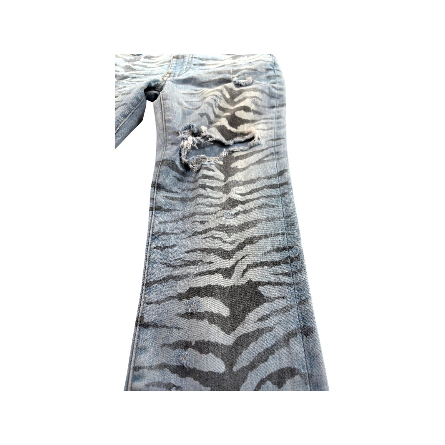 Amiri Cheetah Light Wash Jeans