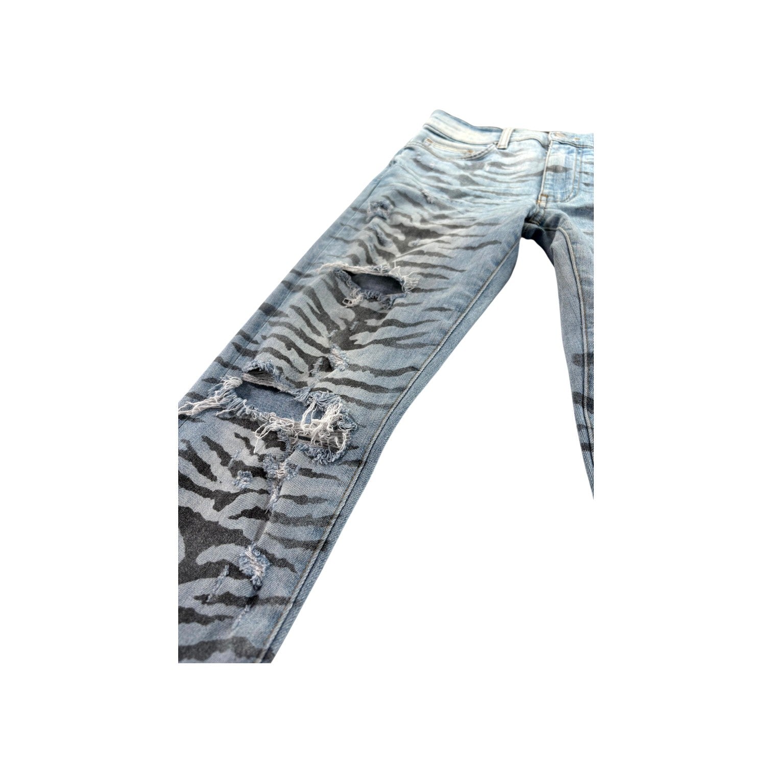 Amiri Cheetah Light Wash Jeans