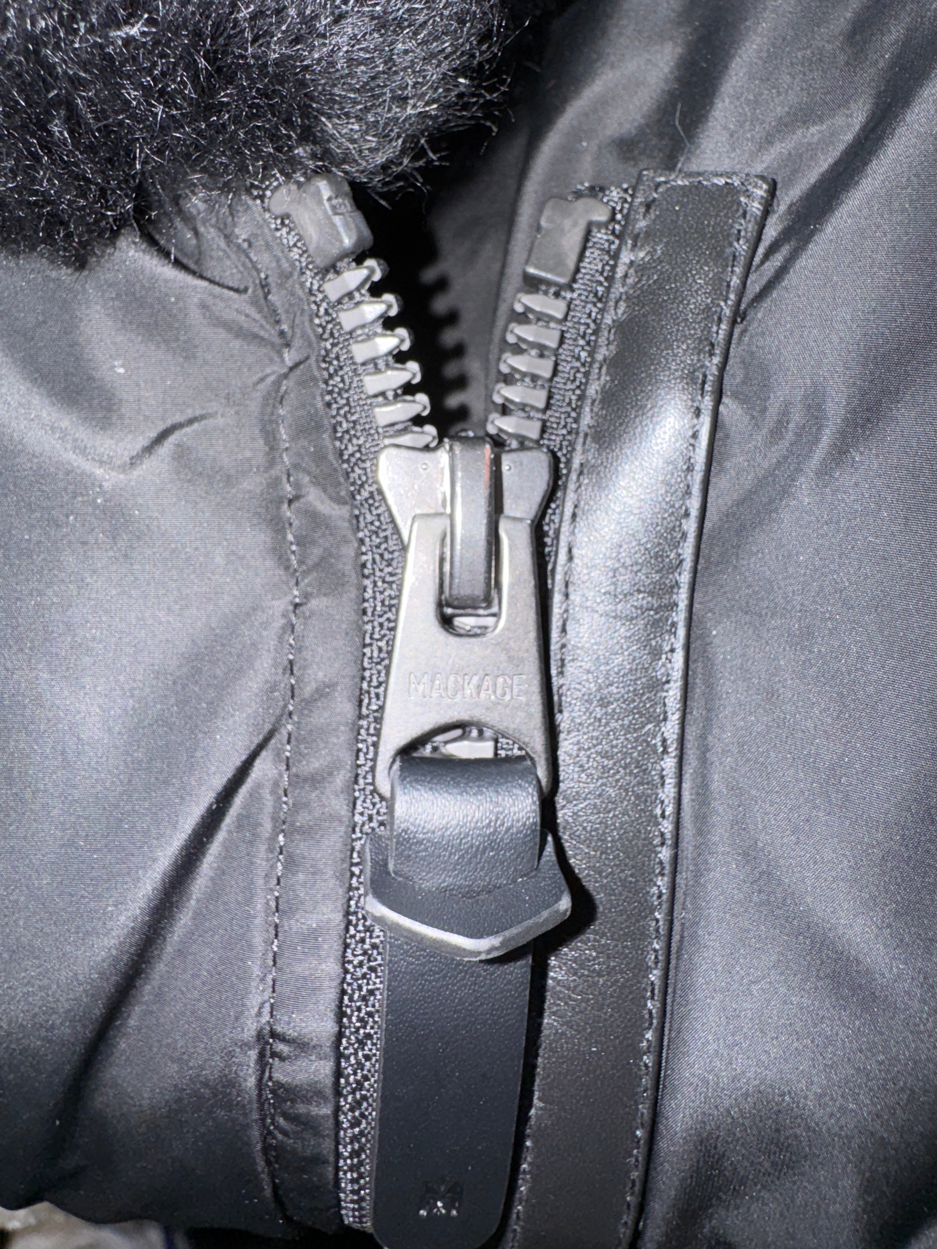 Mackage Adali Black & Black Fur Jacket