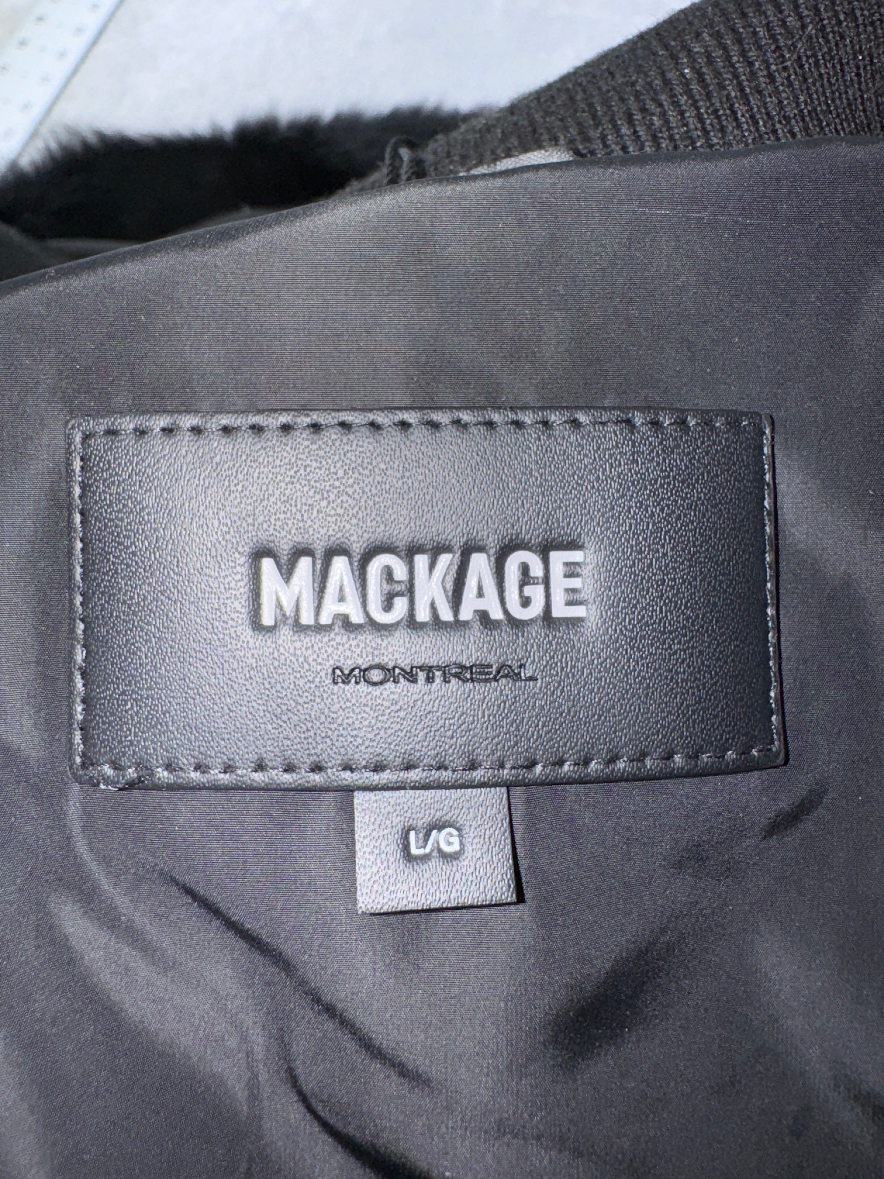 Mackage Adali Black & Black Fur Jacket