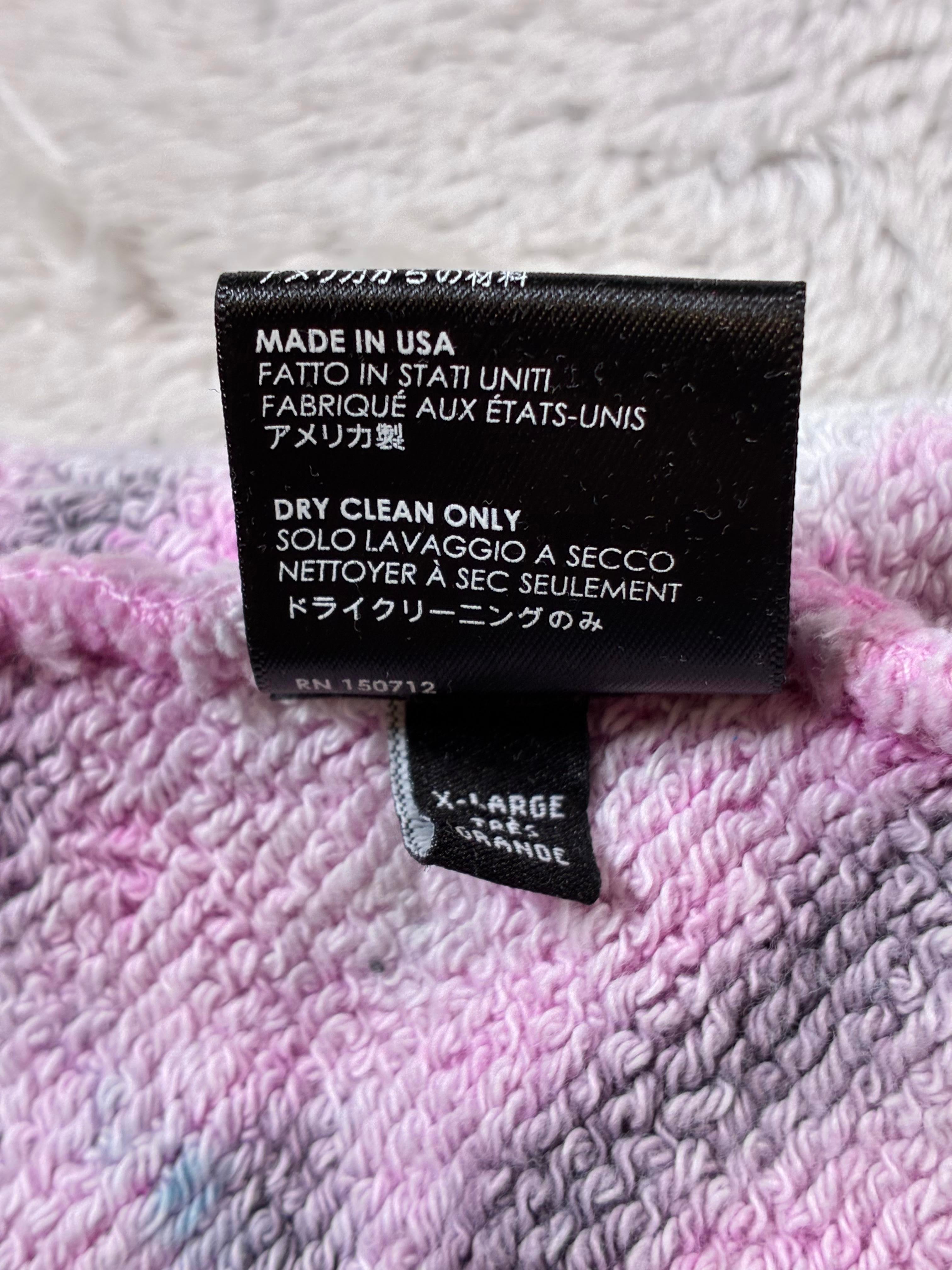 Amiri Skull Distressed Purple & Blue Tie Dye Crewneck