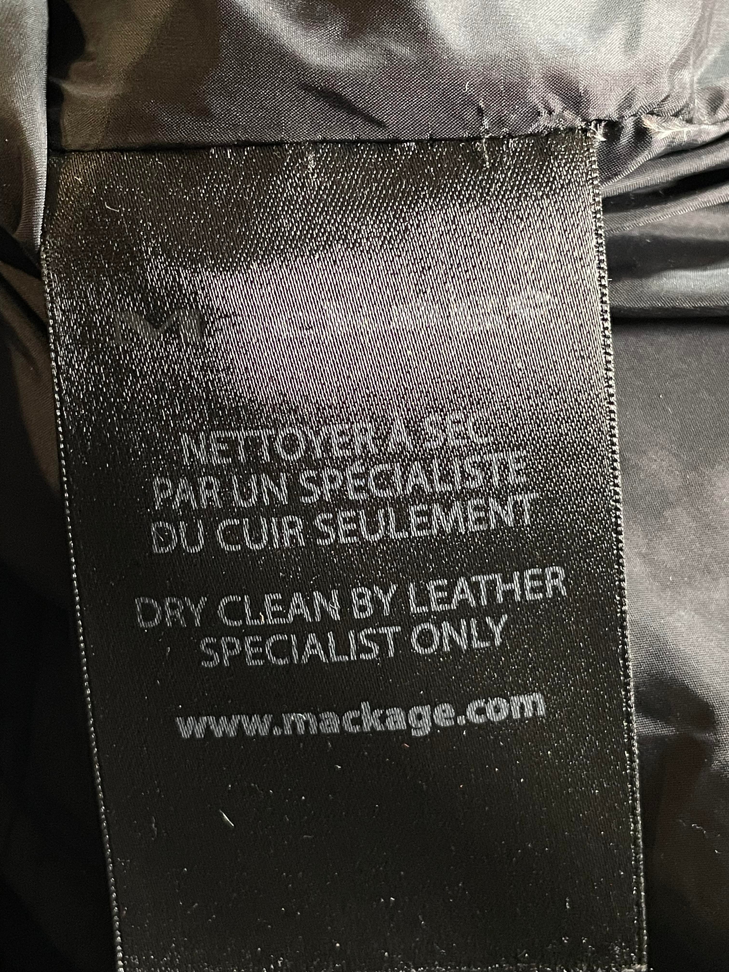 Mackage Adali Black Leather Jacket