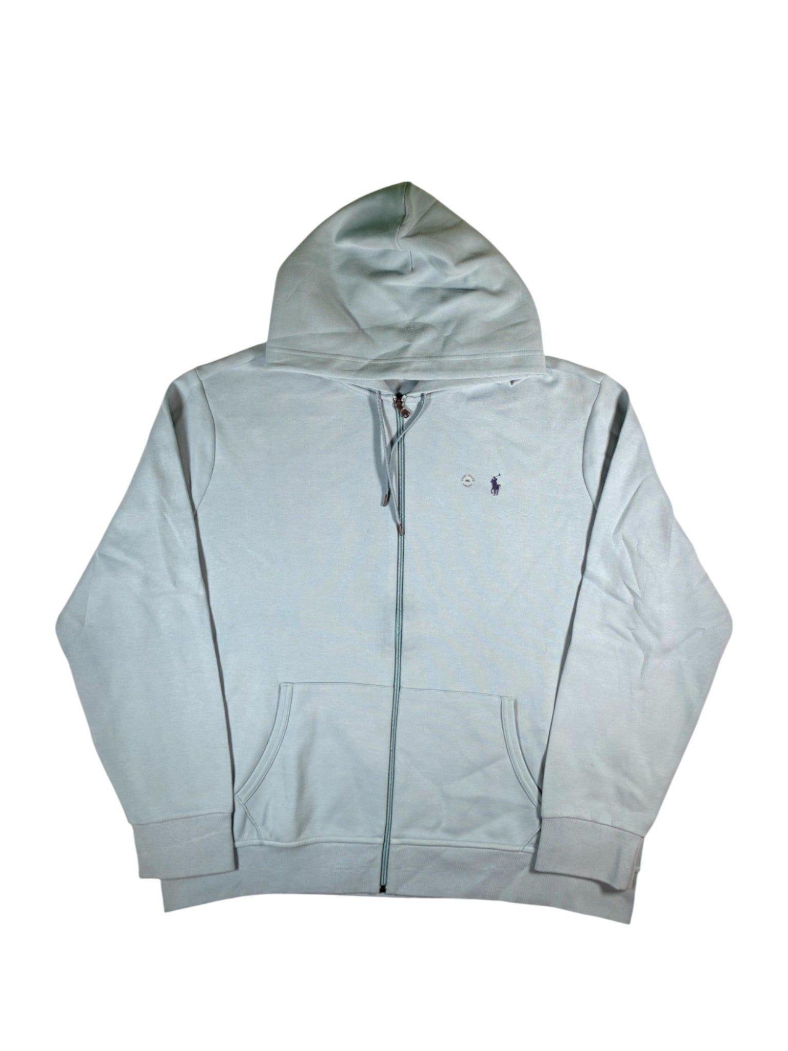 Polo Zip Up Baby Blue Hoodie