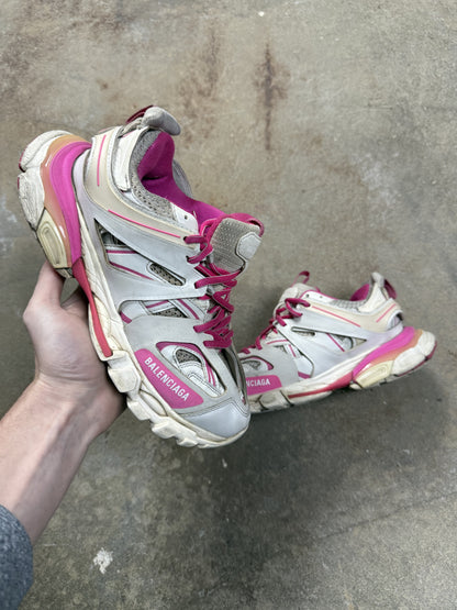 Balenciaga Track White Pink (No Insoles) Used 38 (US 5) No Box