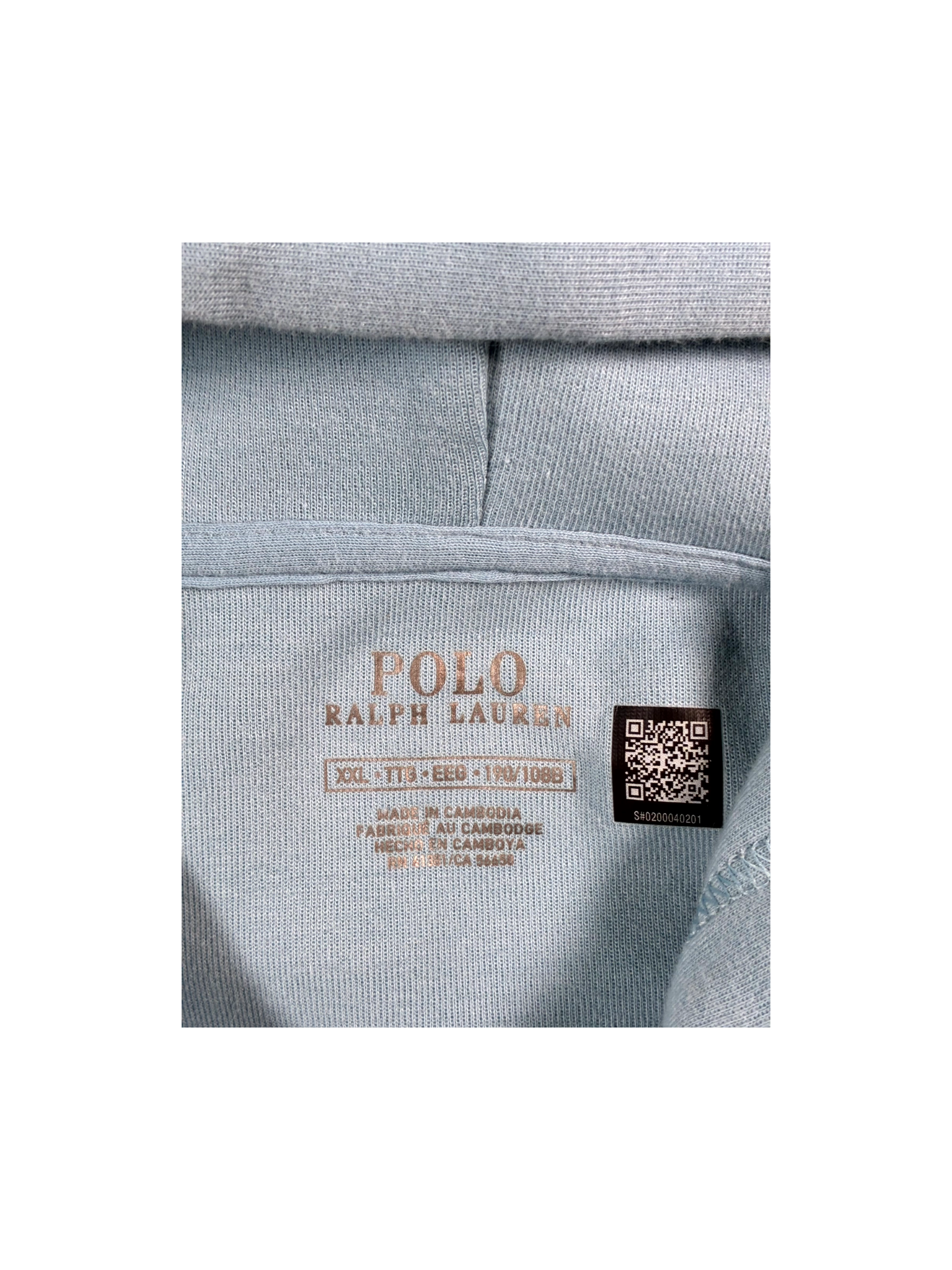 Polo Zip Up Baby Blue Hoodie