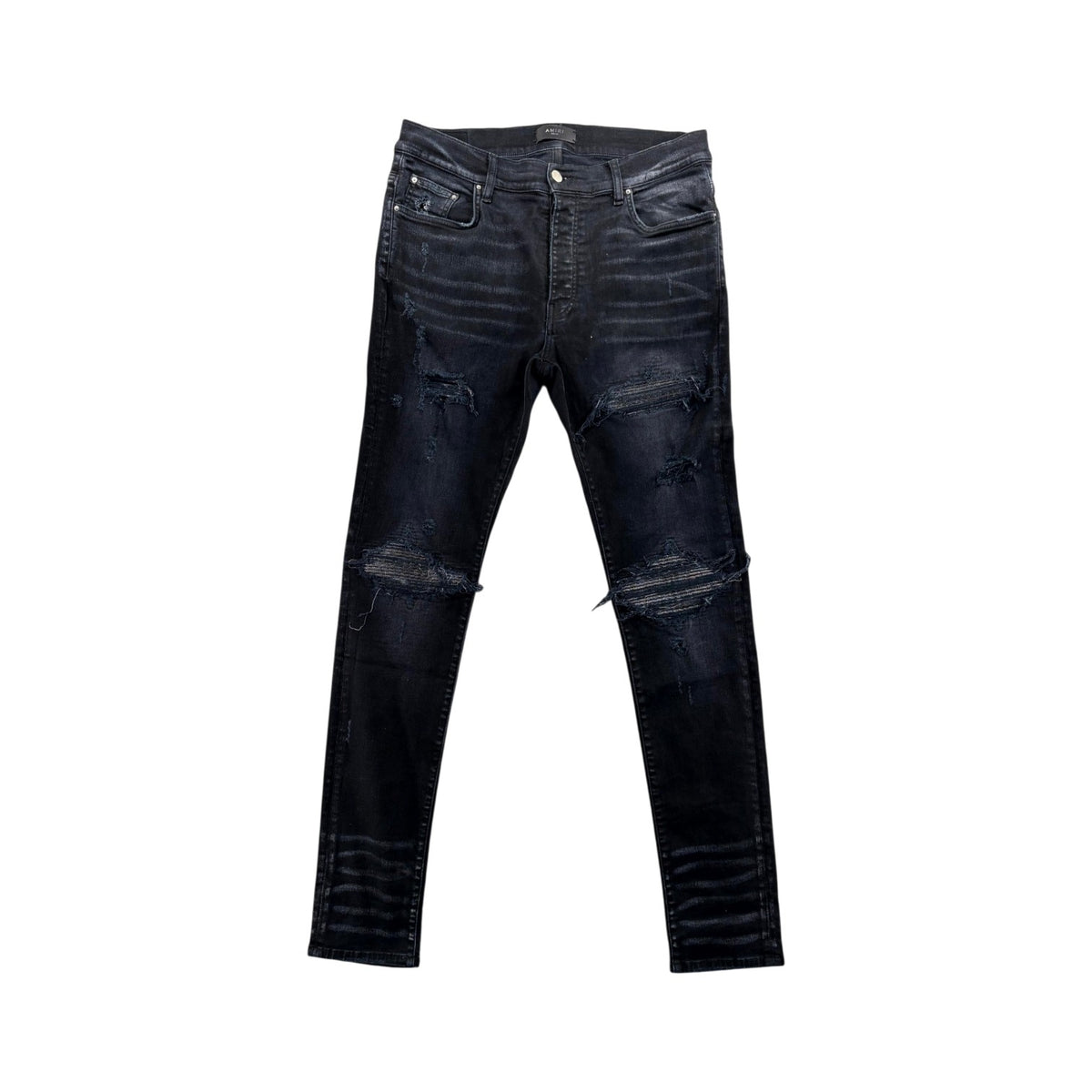 Amiri "MX1" Iridescent Patch Black Jeans