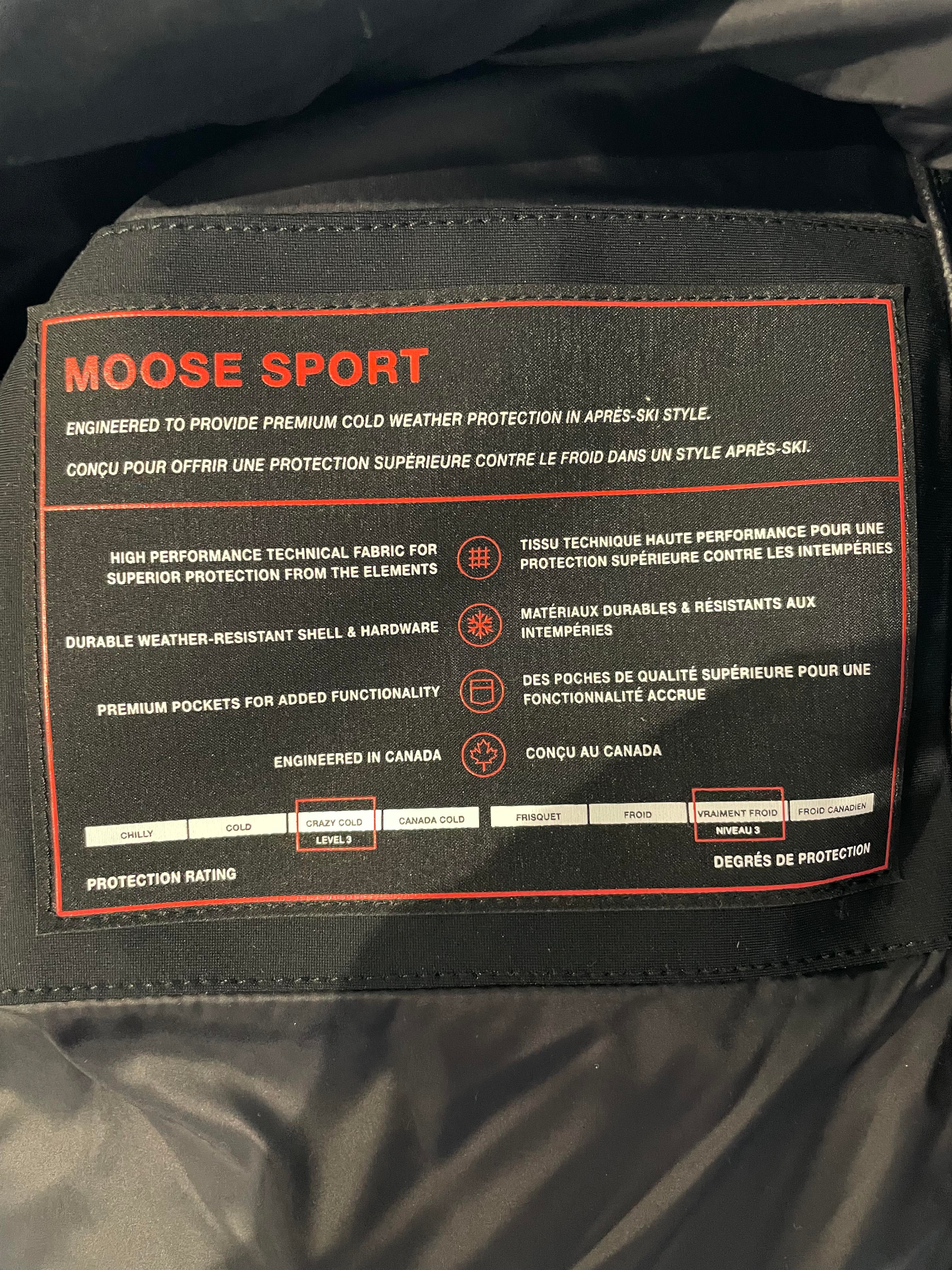 Moose Knuckles Black & Silver Puffer Jacket