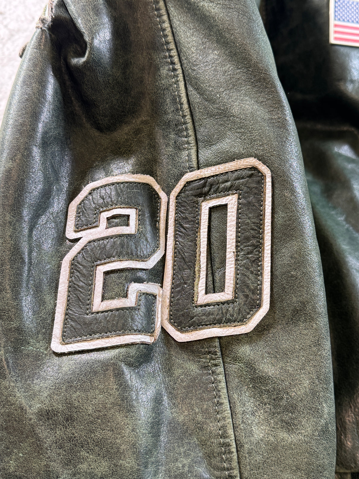 Vale Leather Green Varsity Jacket