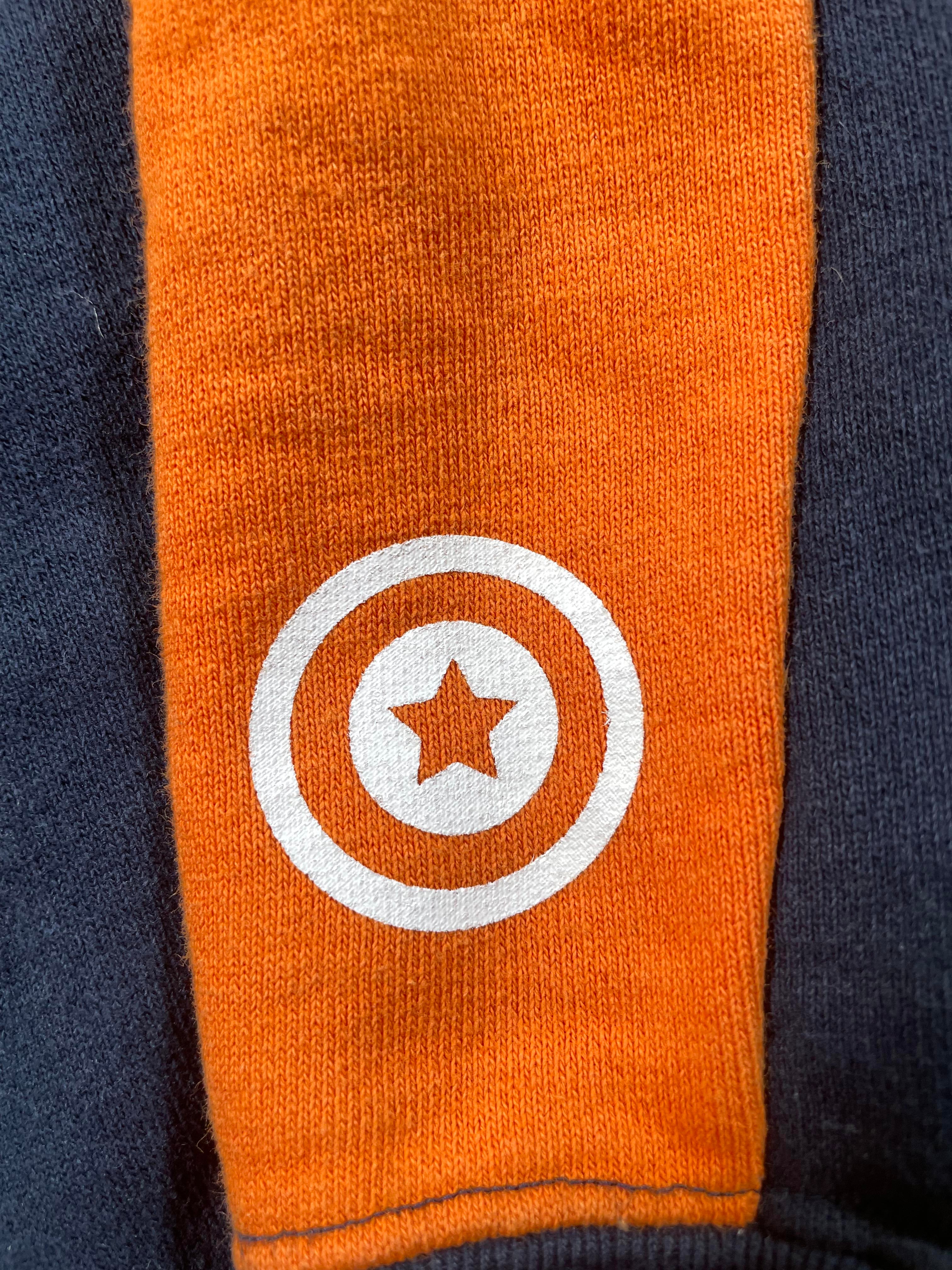 BAPE Patchwork Shark Navy Orange & Olive Zip Up Hoodie