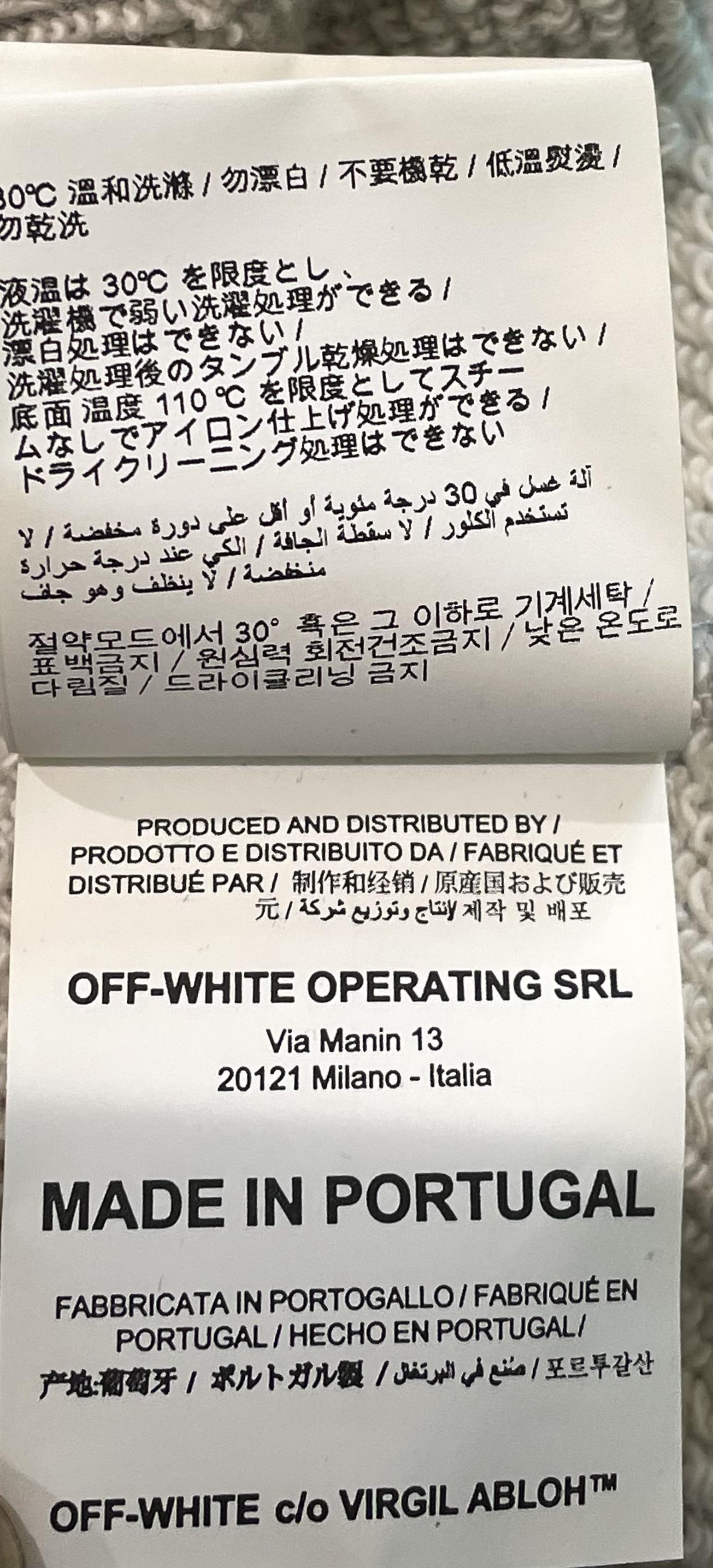 Off-White Hoodie Grey Stitch Arrow Logo