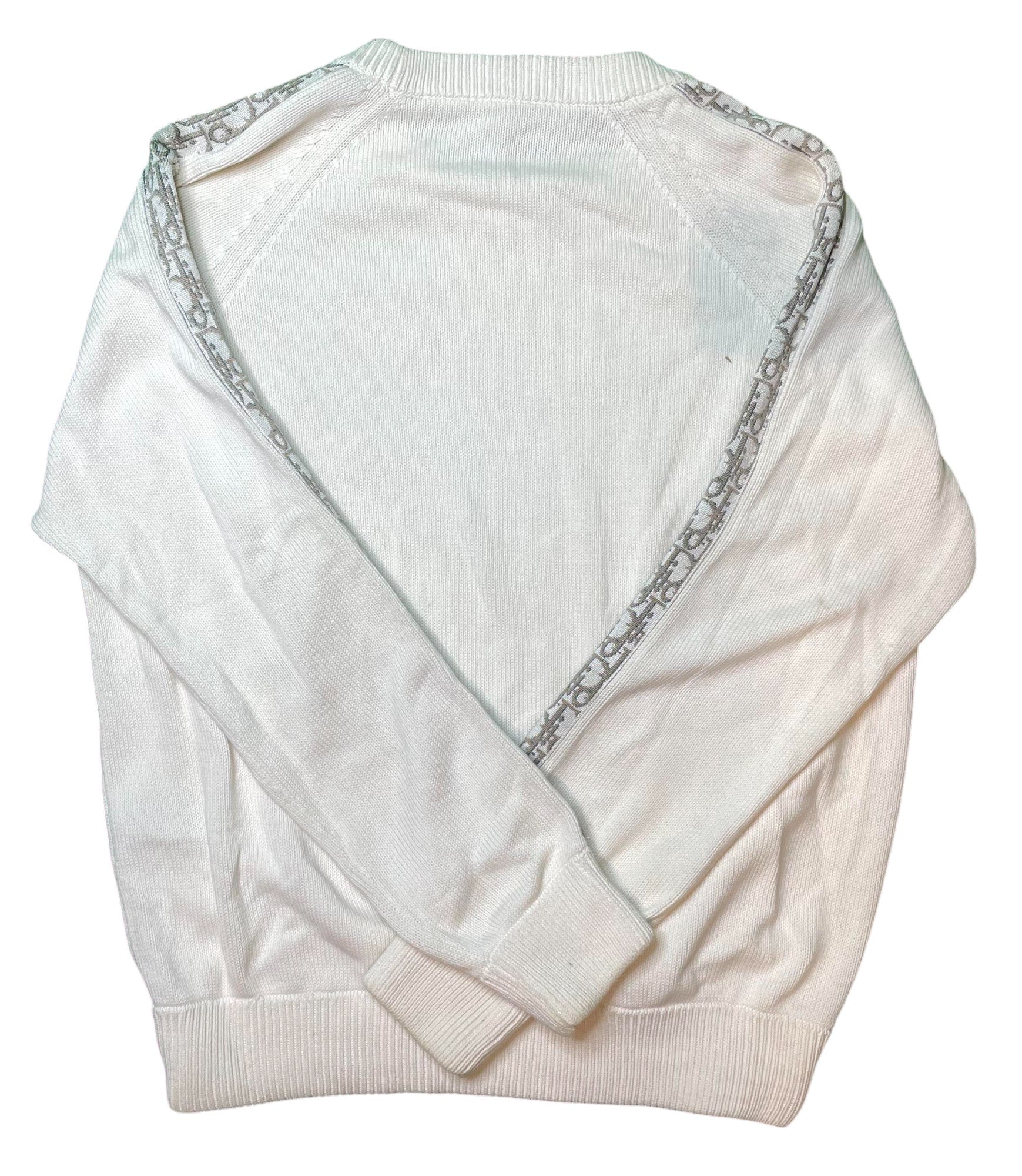 Dior Knit Sweater Cream Oblique Sleeve