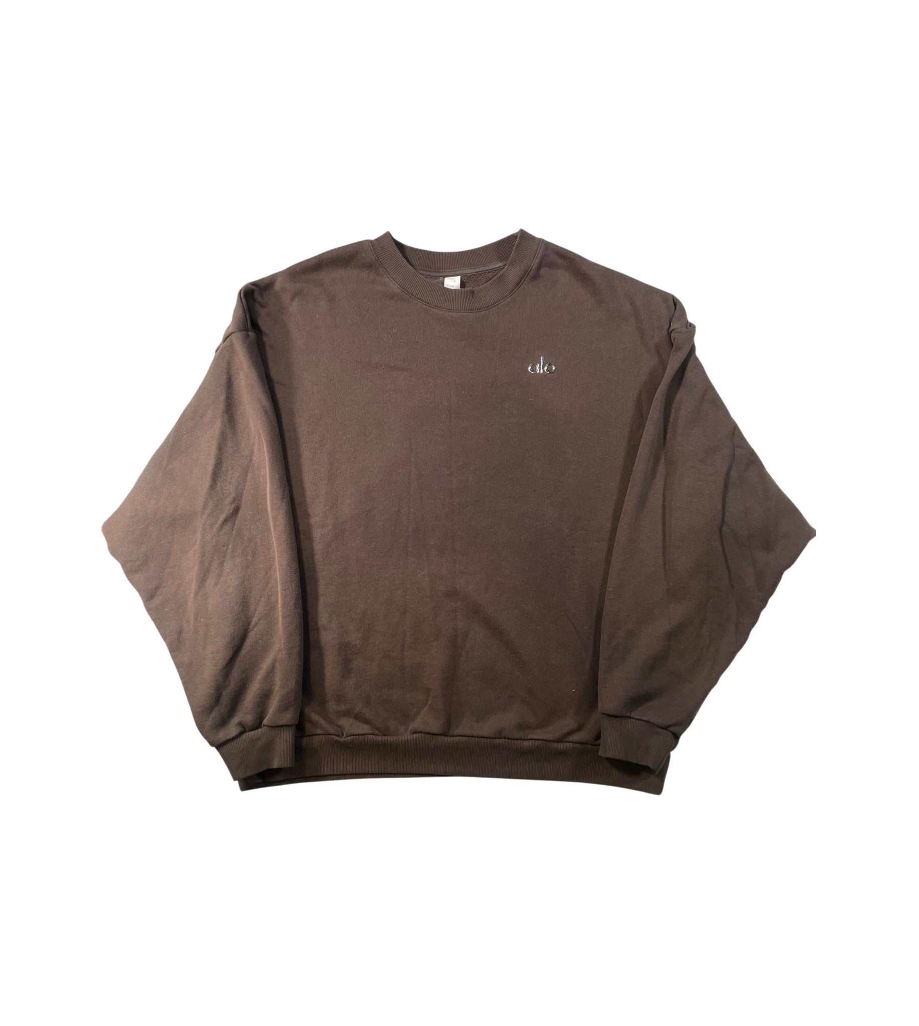 ALO "Accolade" Crewneck Brown Sweatshirt
