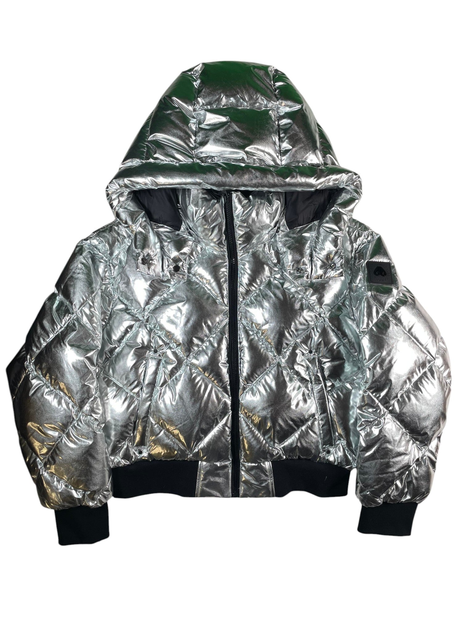 Moose Knuckles Women’s Silver Puffer Jacket