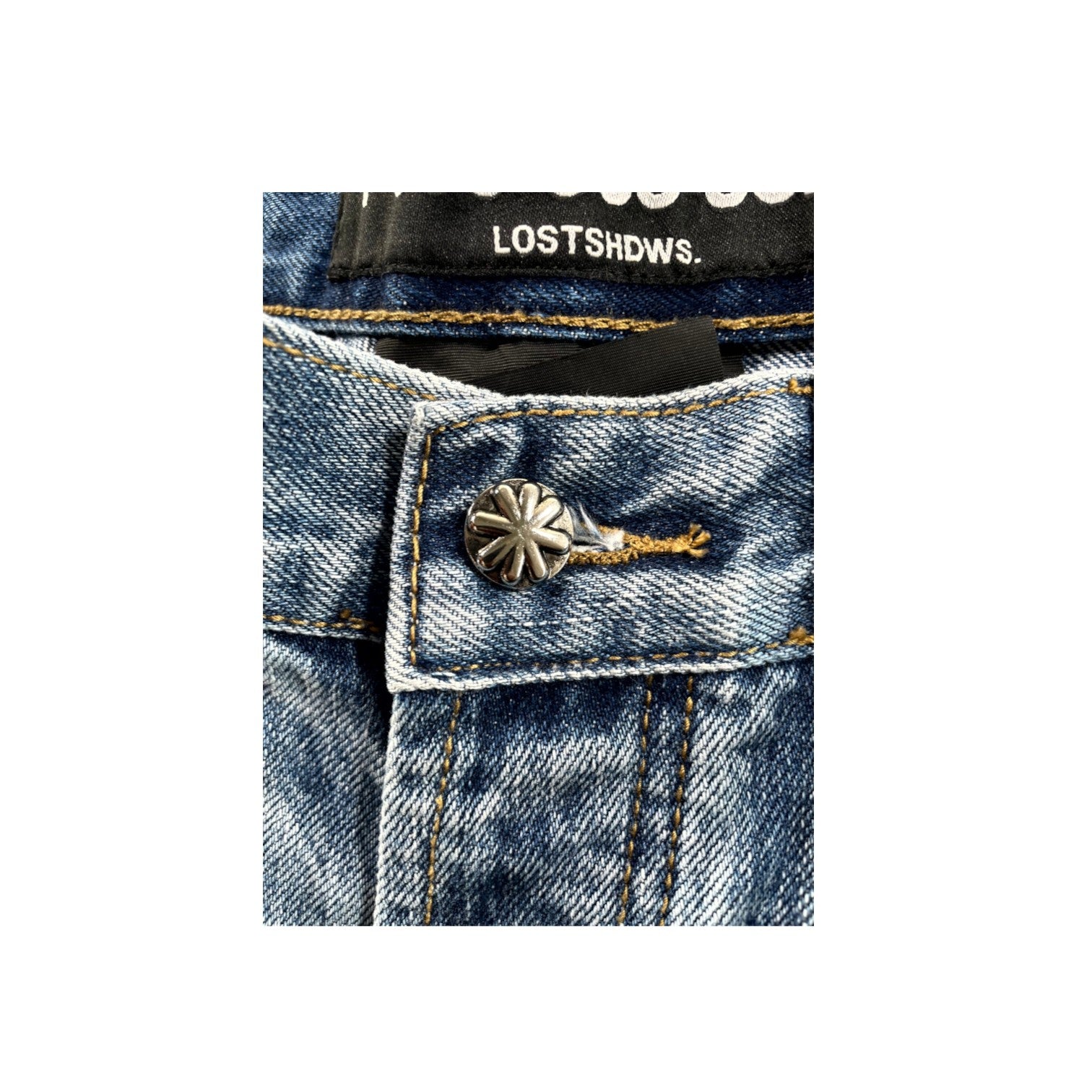 LOST SHDWS Light Wash & Cream Jeans