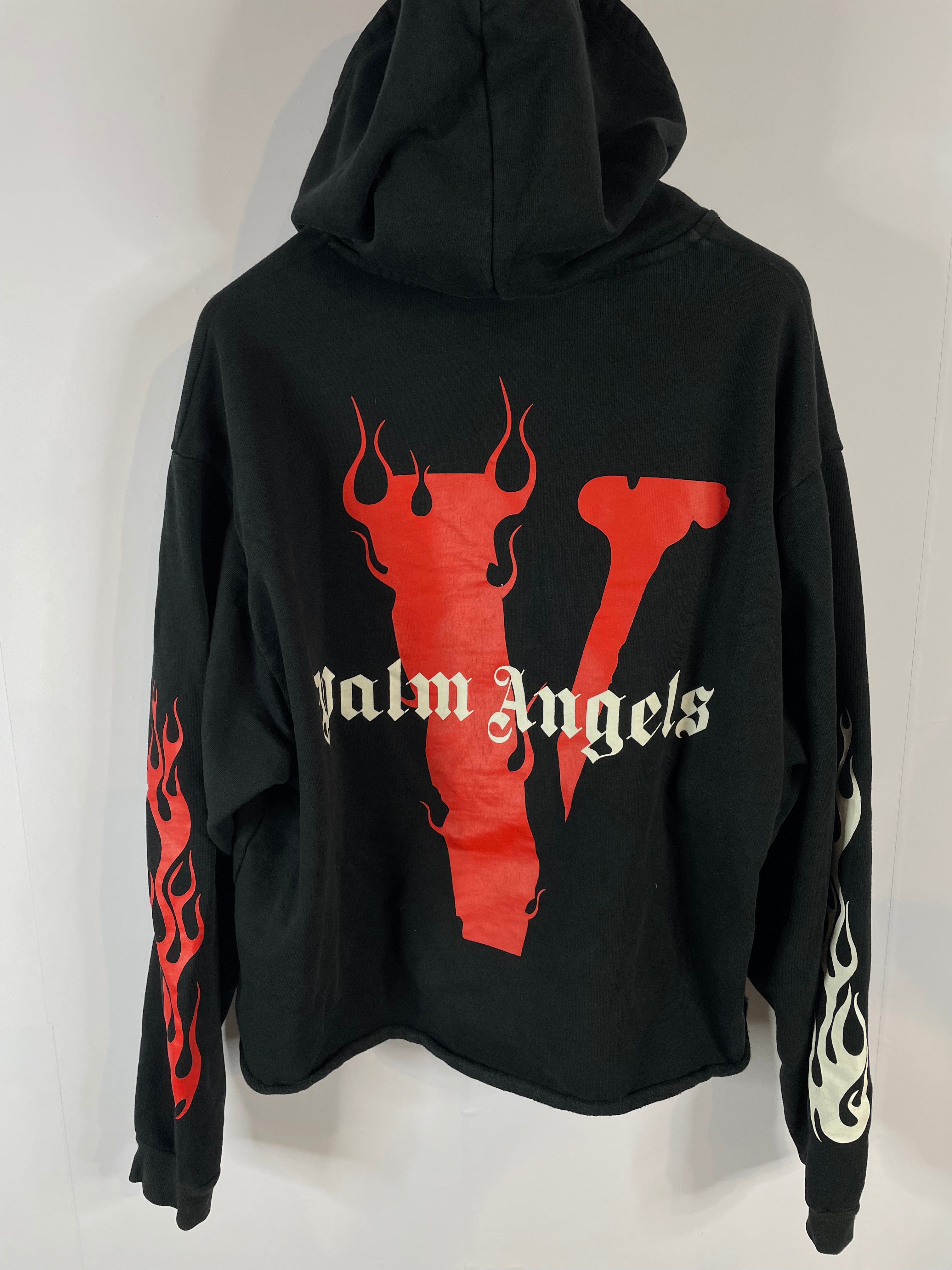 VLONE Palm Angels Hoodie Black (Repaired) Used Small