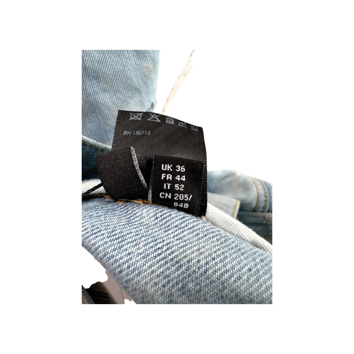 Amiri Distressed Denim Double Knee Light Wash Jeans