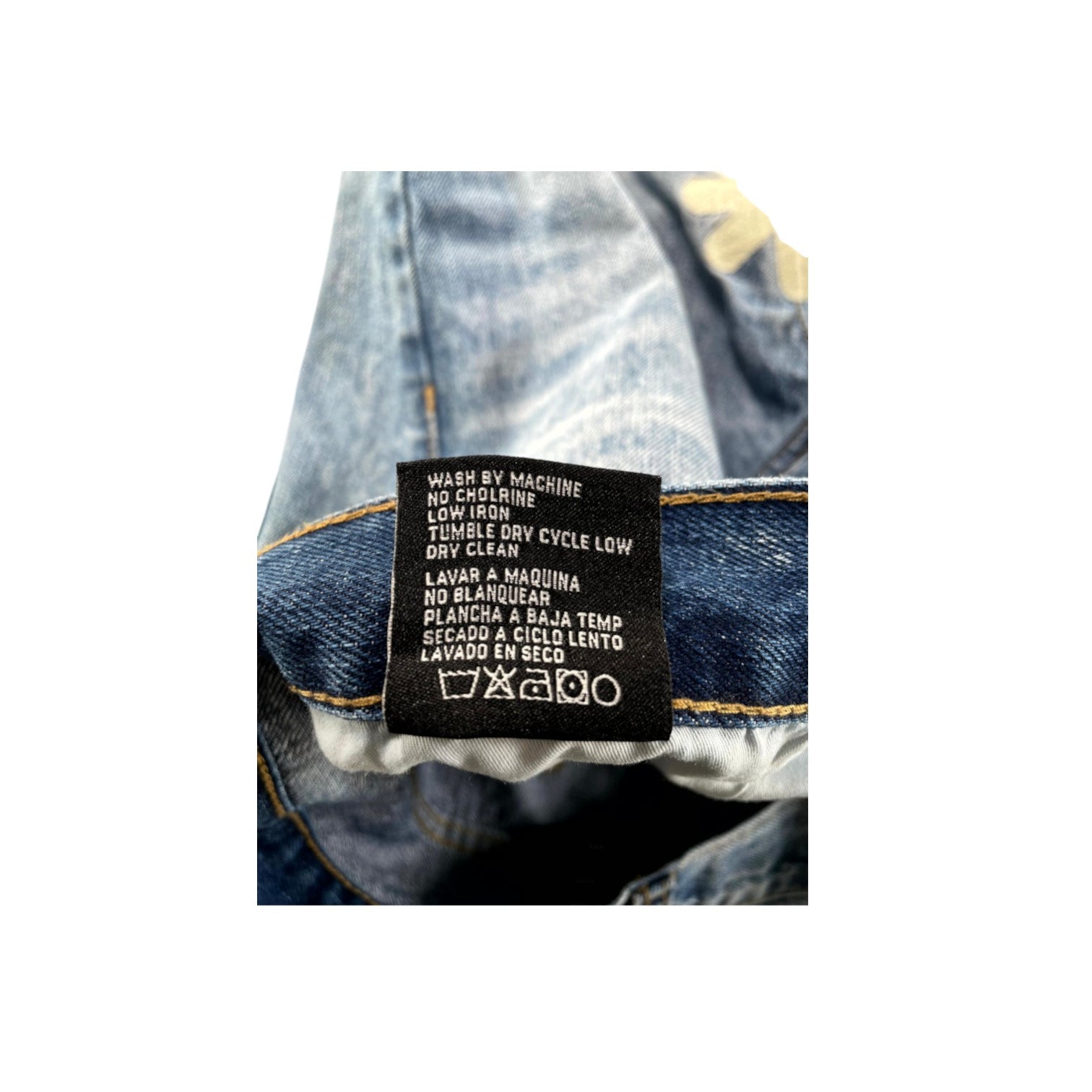 LOST SHDWS Light Wash & Cream Jeans