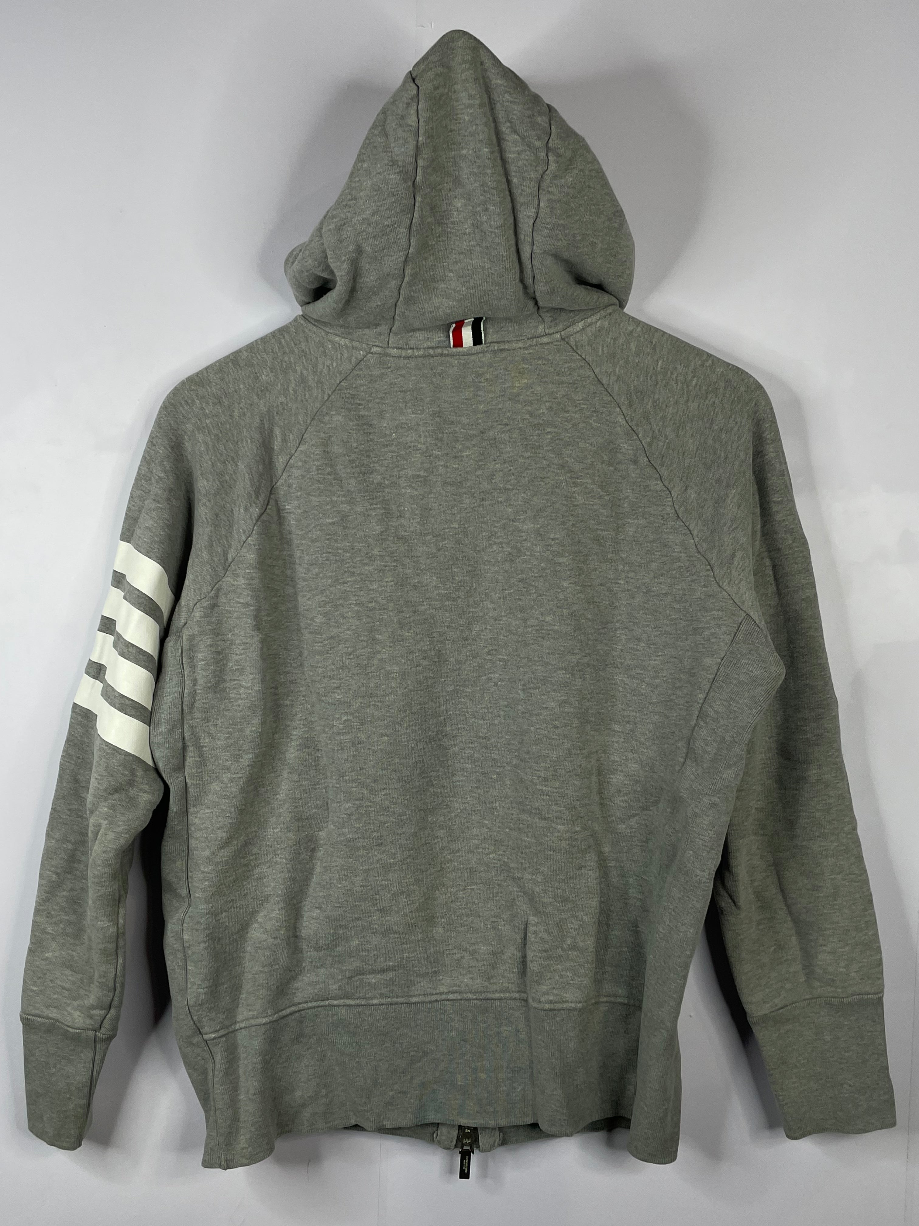 Thom Browne Zip Up Grey Used Hoodie
