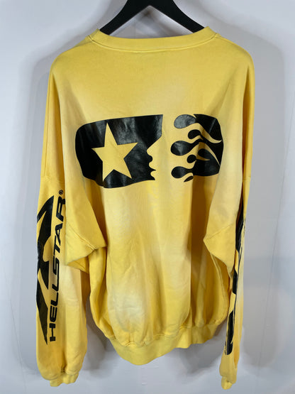 Hellstar Crewneck Yellow Black New Large