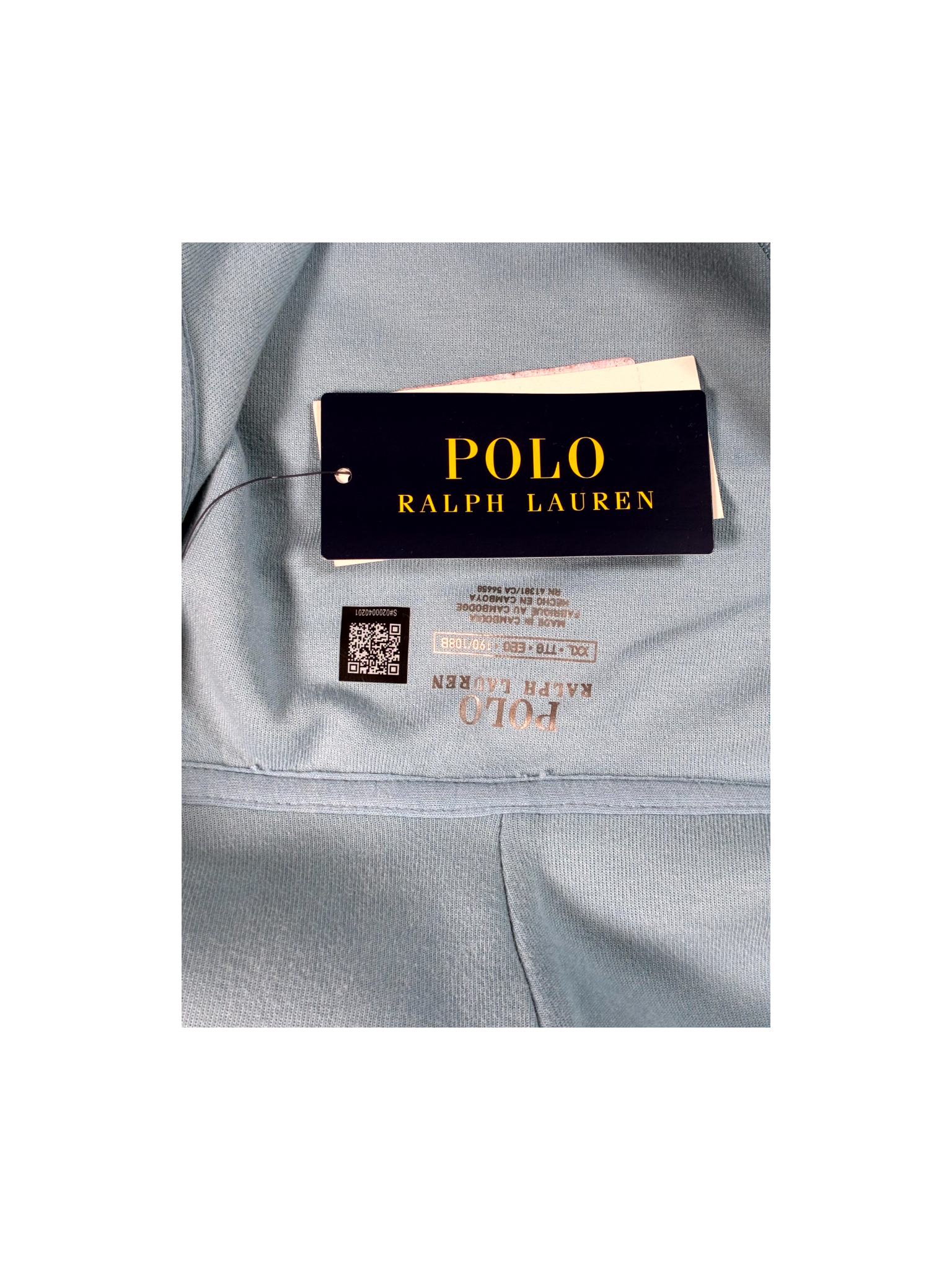Polo Zip Up Baby Blue Hoodie