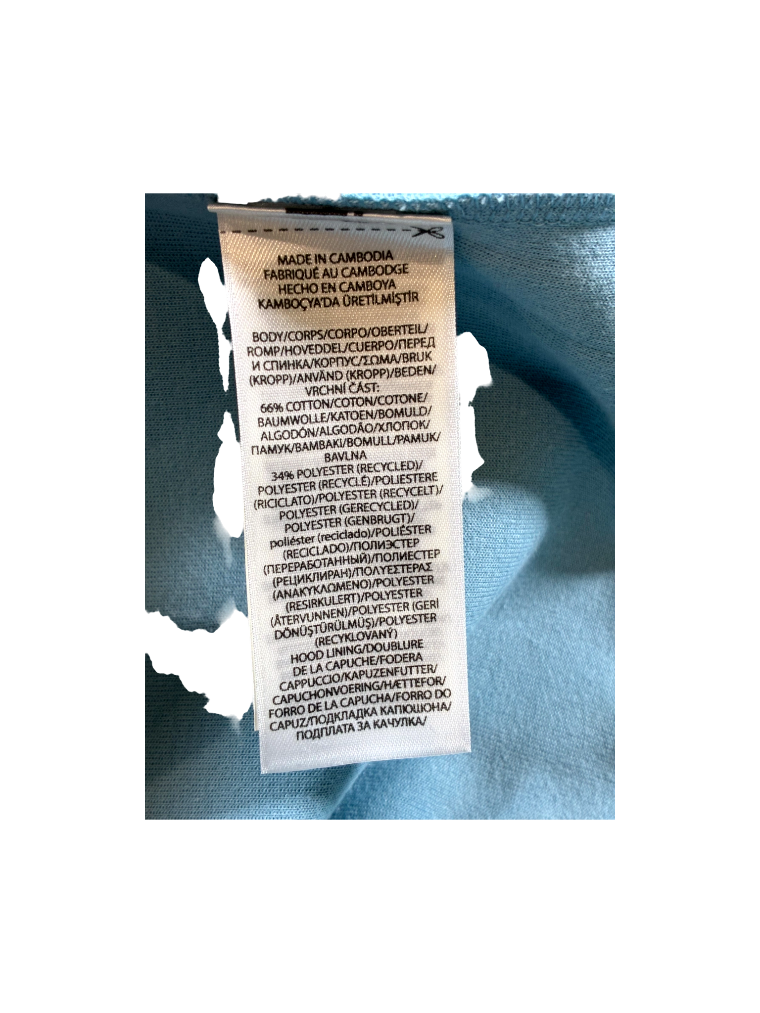 Polo Zip Up Baby Blue Hoodie