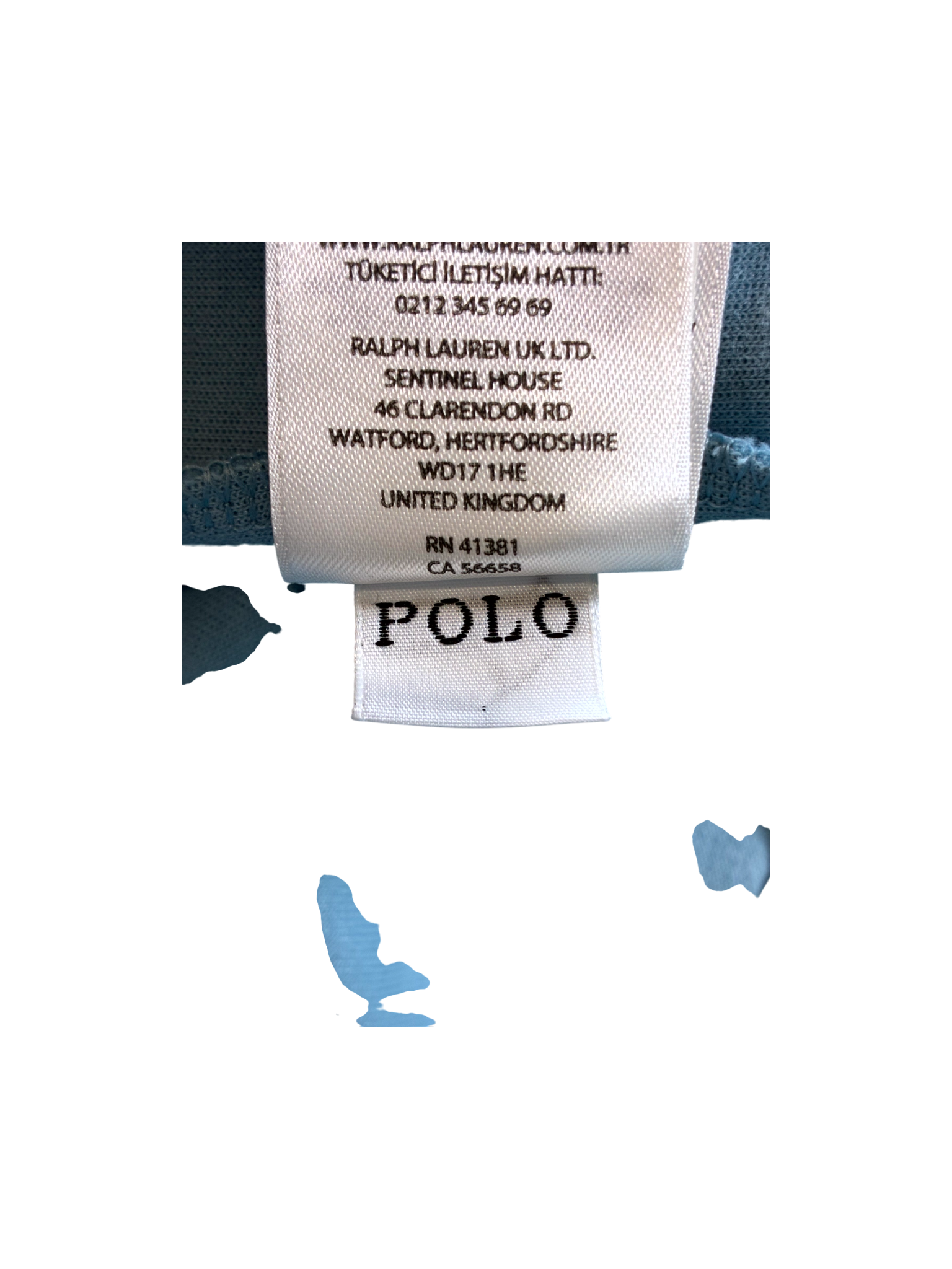 Polo Zip Up Baby Blue Hoodie