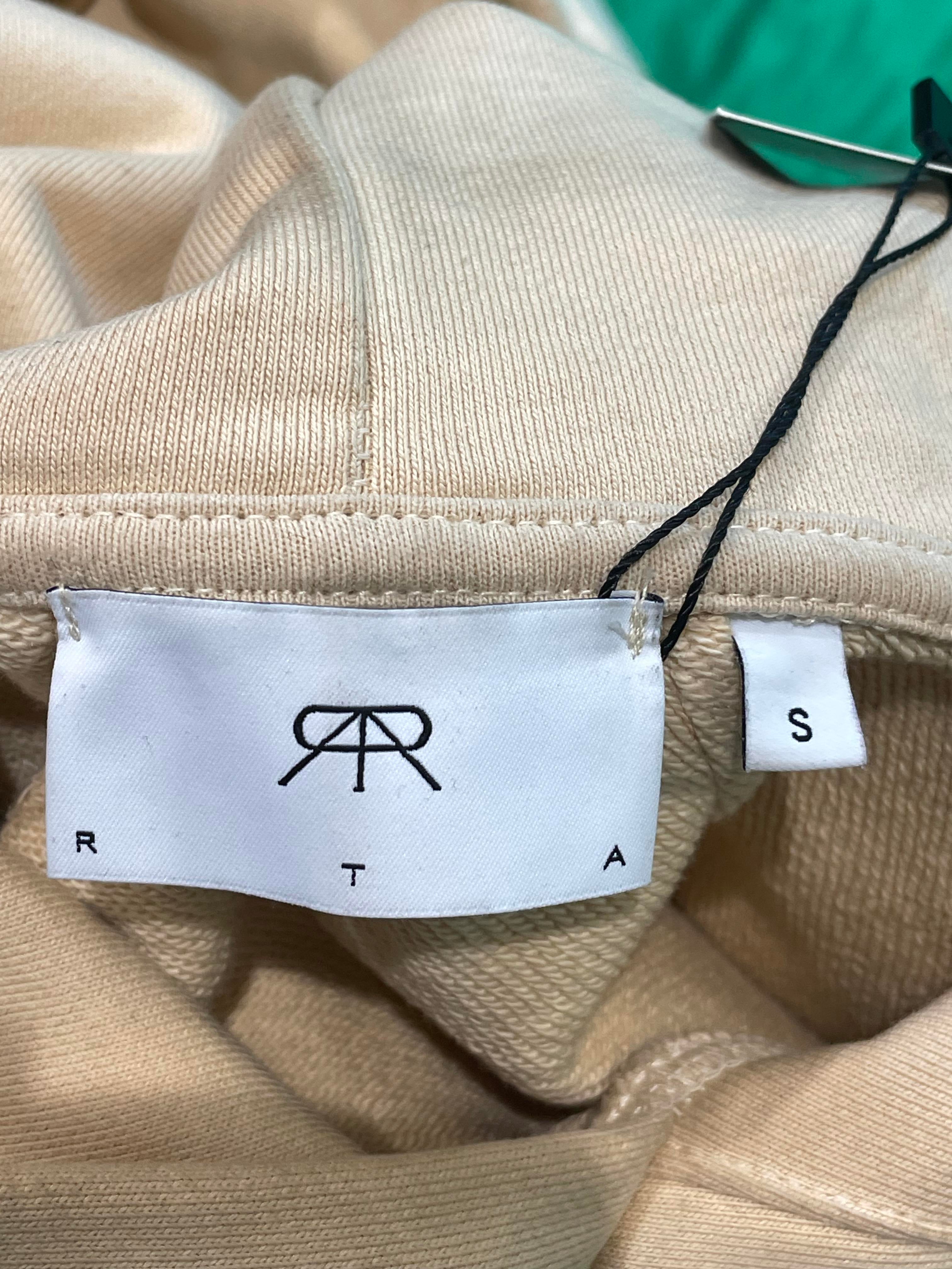 RTA Beige Chest Logo Hoodie